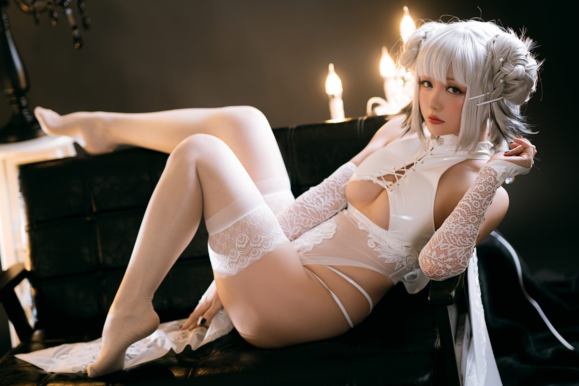 图片[60]-星之迟迟 – 白狗勾 旗袍[90P] – 速更版-美库