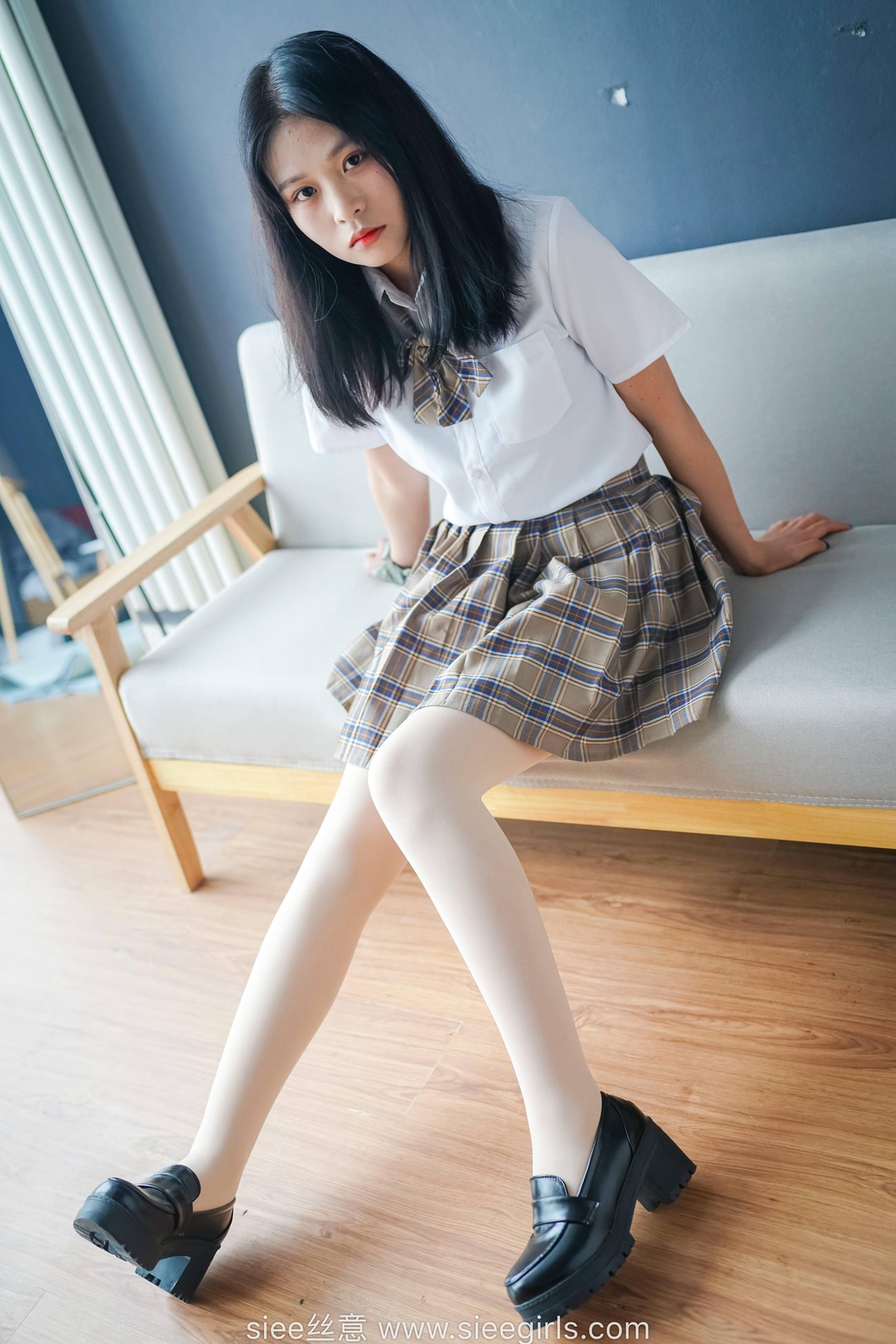 图片[28]-[SIEE丝意]NO.472 文文 小皮鞋学生装 厚肉丝[65P] – 速更版-美库