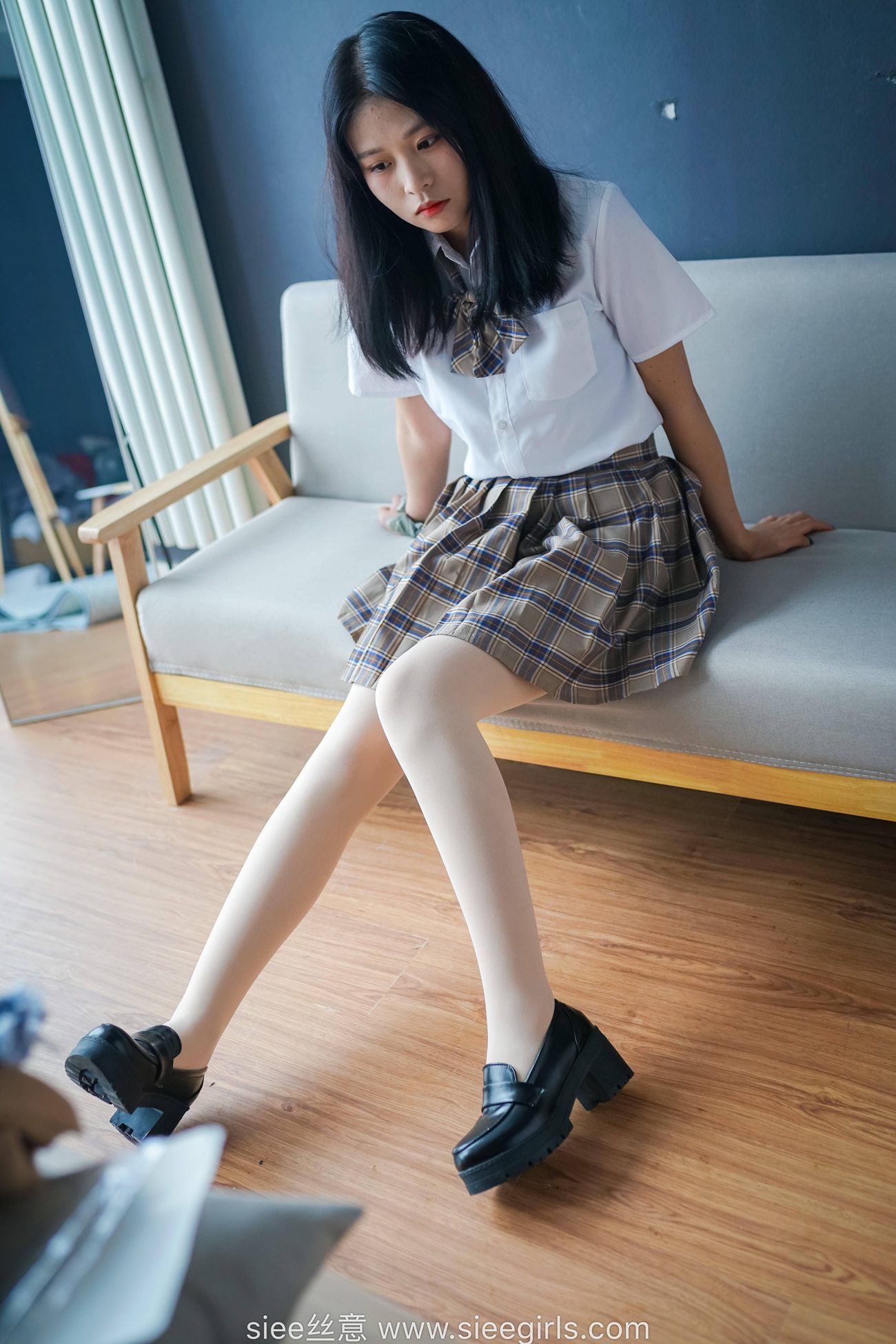 图片[29]-[SIEE丝意]NO.472 文文 小皮鞋学生装 厚肉丝[65P] – 速更版-美库