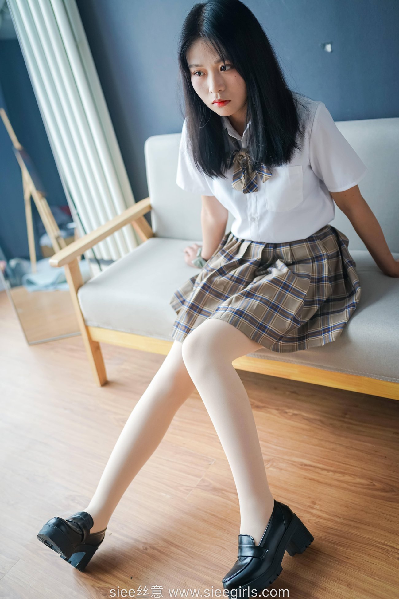 图片[30]-[SIEE丝意]NO.472 文文 小皮鞋学生装 厚肉丝[65P] – 速更版-美库