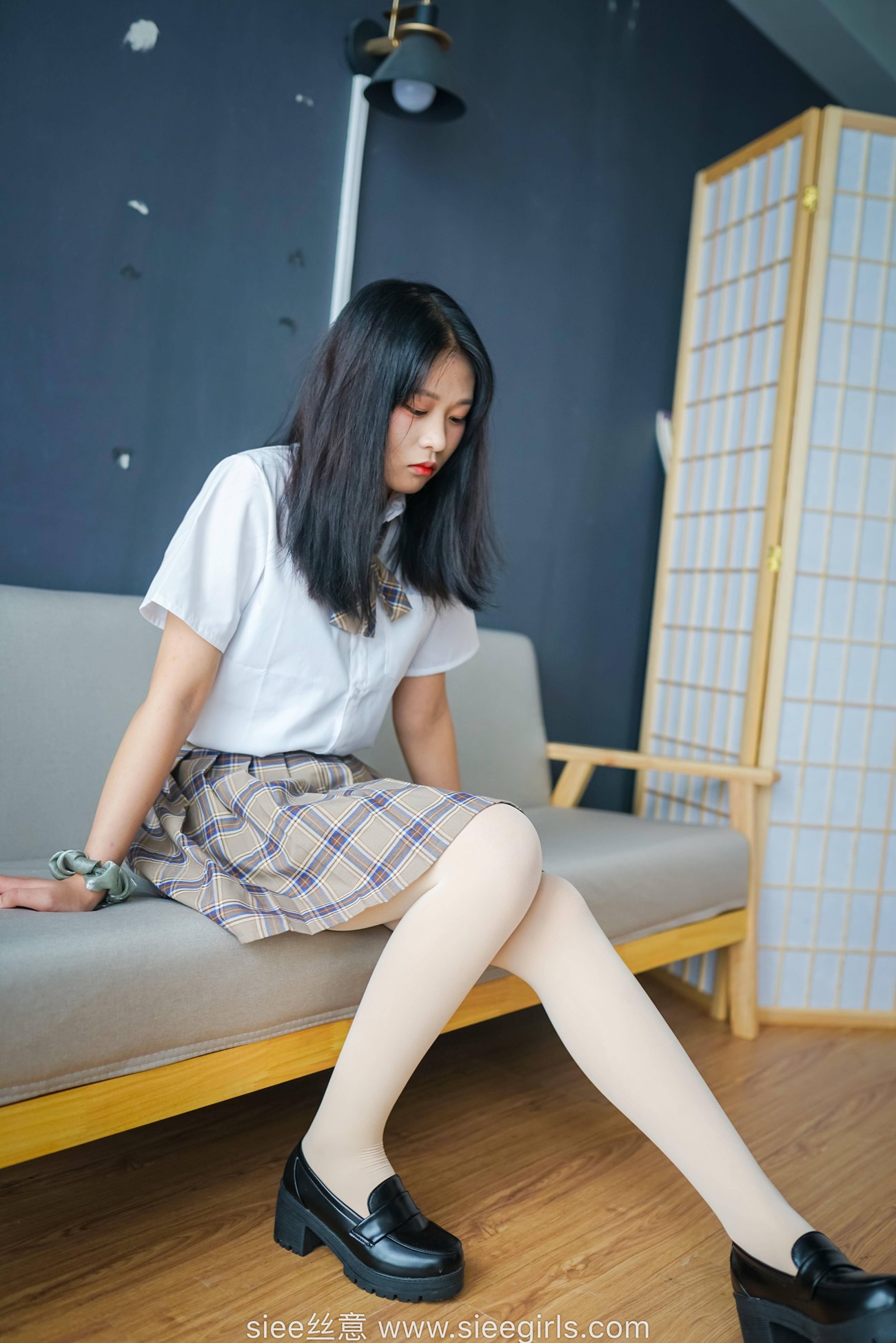 图片[54]-[SIEE丝意]NO.472 文文 小皮鞋学生装 厚肉丝[65P] – 速更版-美库