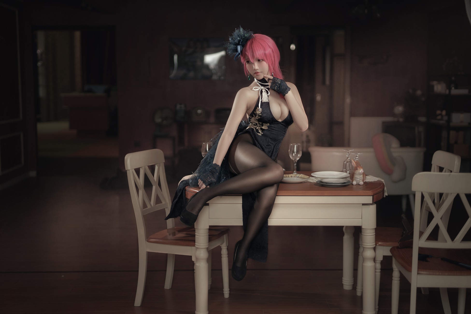 图片[12]-阿薰kaOri – 黑太子旗袍[20P] – 速更版-美库