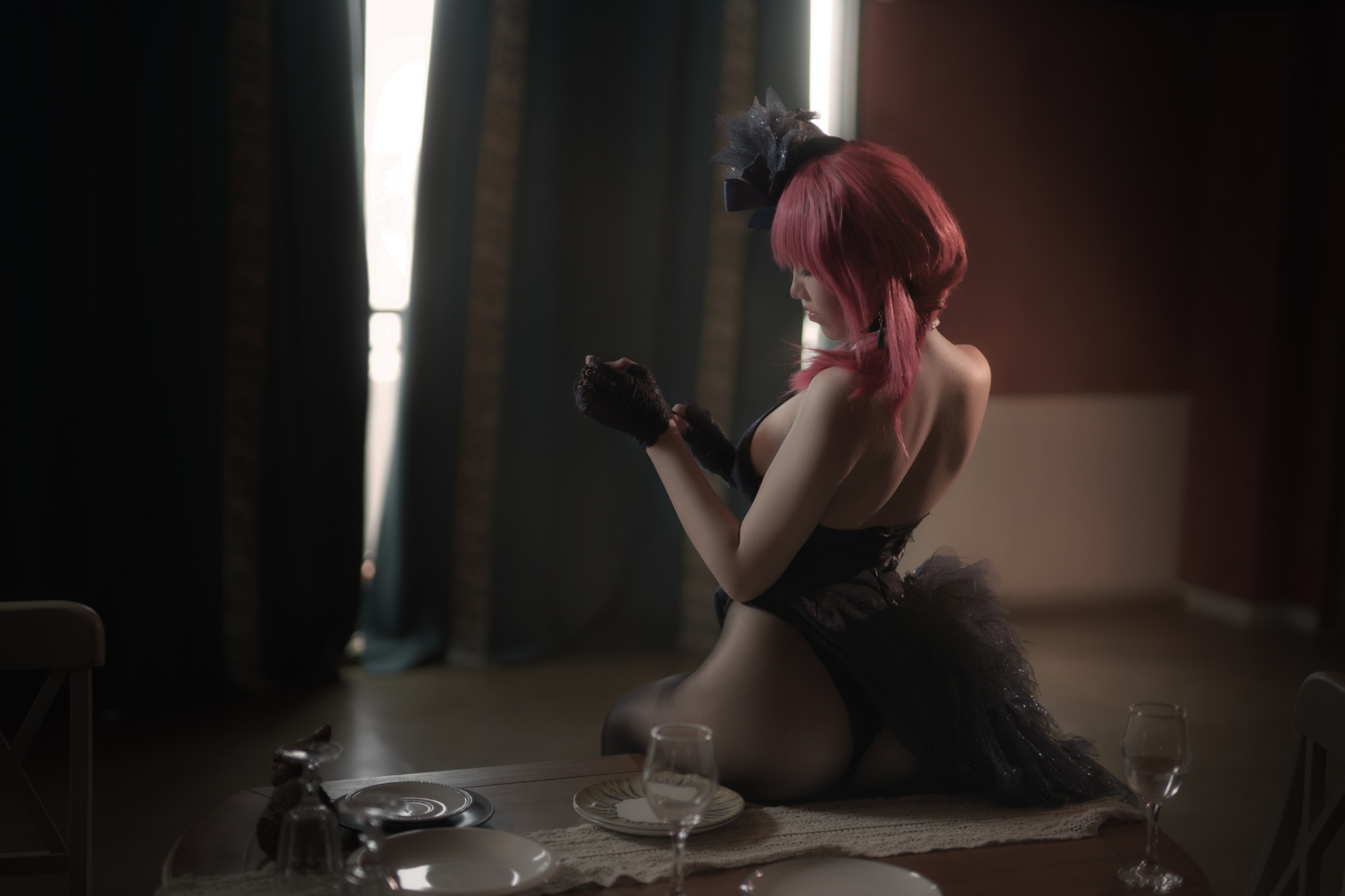 图片[14]-阿薰kaOri – 黑太子旗袍[20P] – 速更版-美库