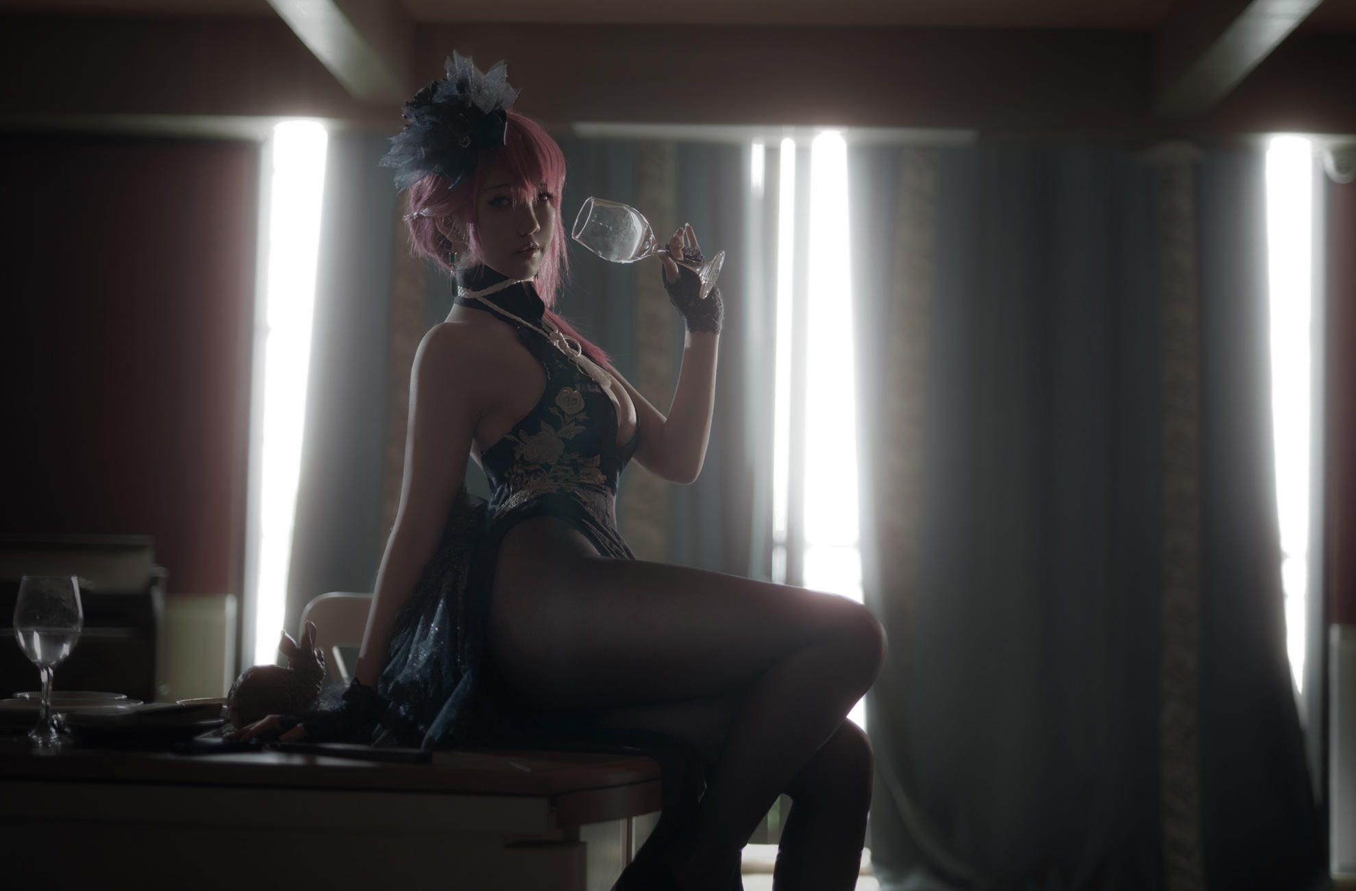 图片[17]-阿薰kaOri – 黑太子旗袍[20P] – 速更版-美库