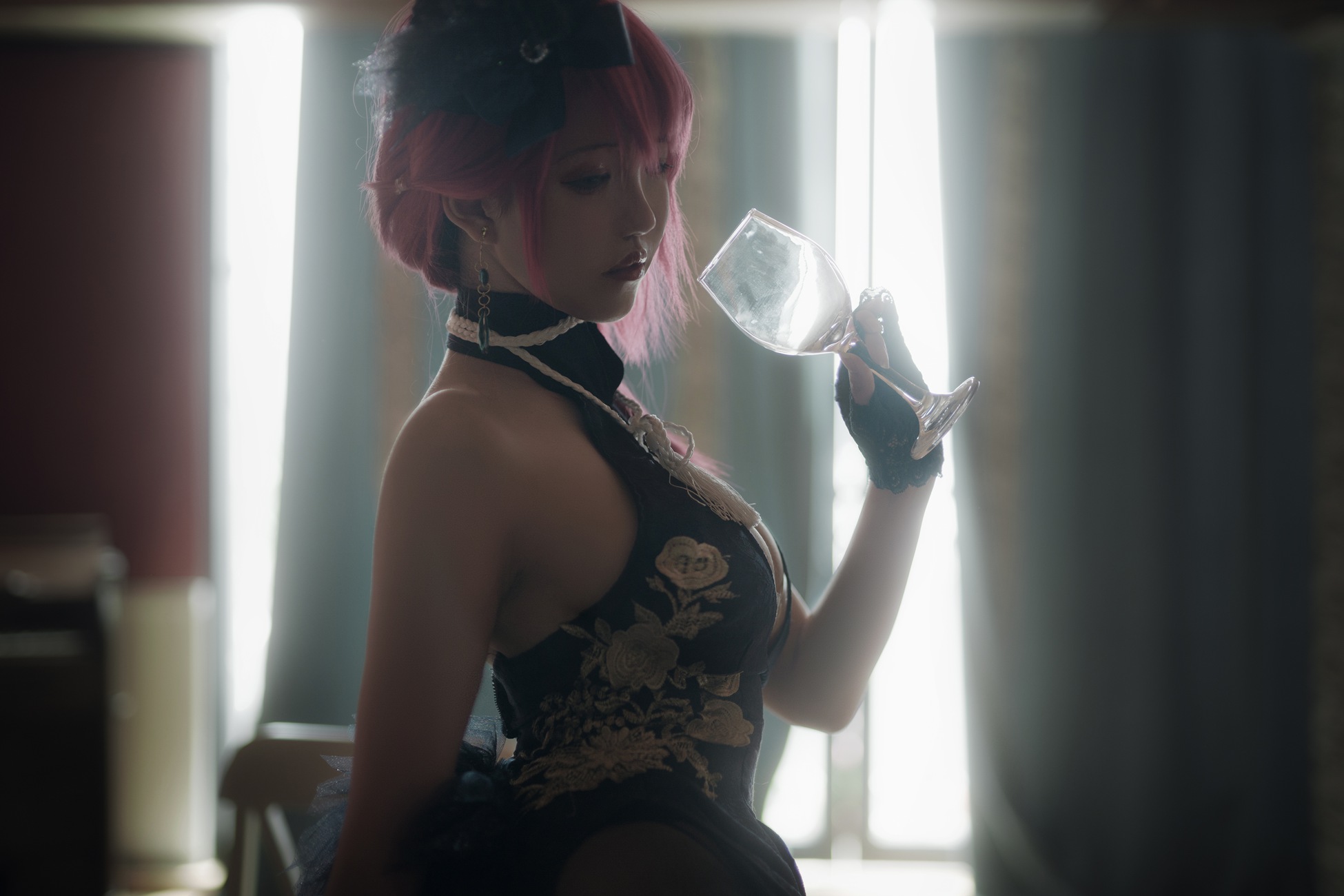 图片[18]-阿薰kaOri – 黑太子旗袍[20P] – 速更版-美库