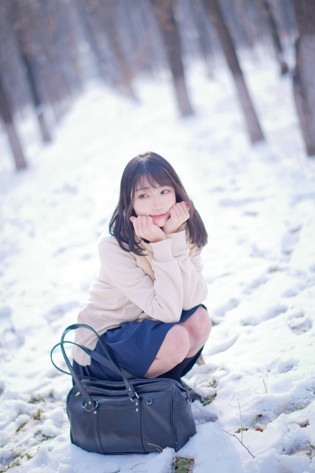 图片[10]-周叽是可爱兔兔 – 雪景JK[15P] – 速更版-美库