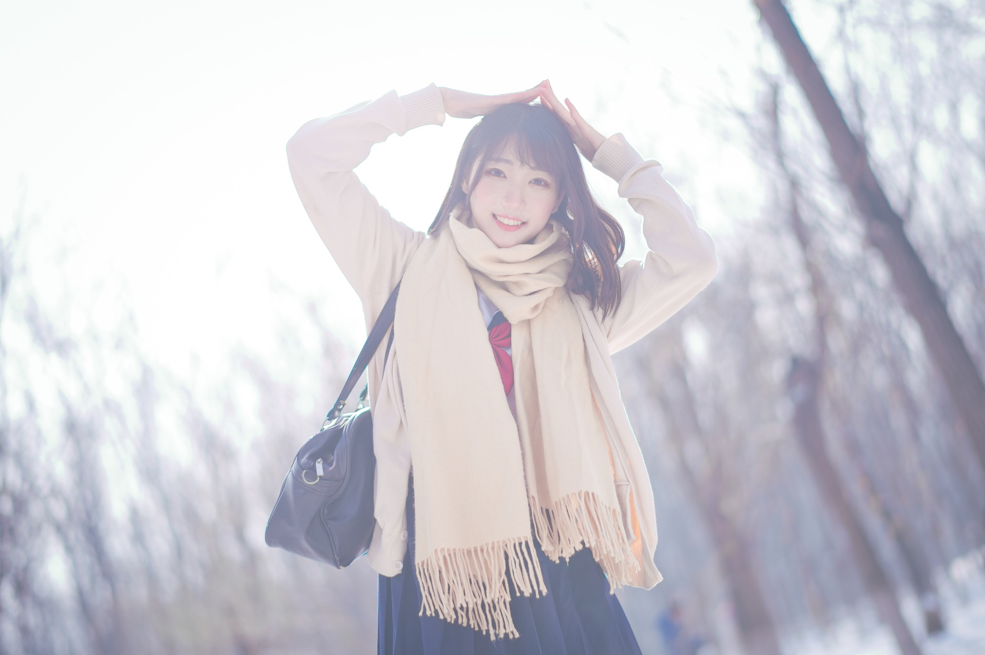 图片[14]-周叽是可爱兔兔 – 雪景JK[15P] – 速更版-美库