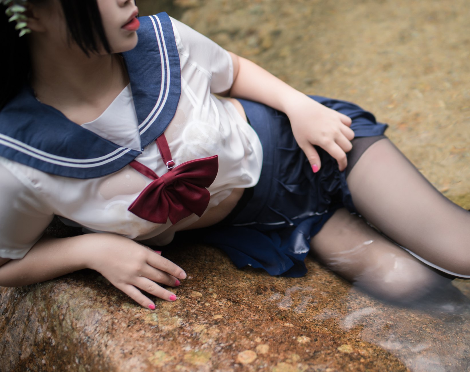 图片[13]-白烨 – 湿身JK水下版[98P] – 速更版-美库