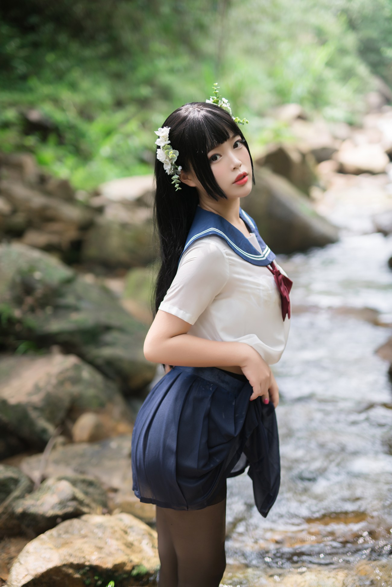 图片[19]-白烨 – 湿身JK水下版[98P] – 速更版-美库