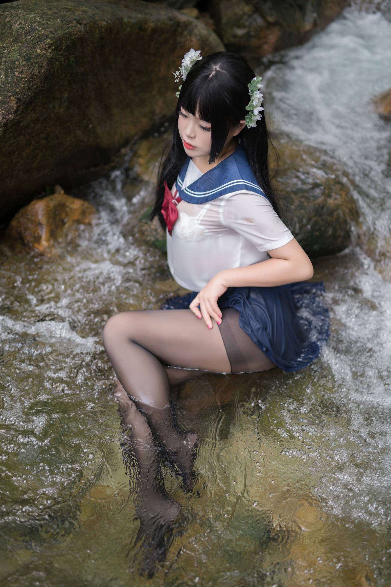 图片[24]-白烨 – 湿身JK水下版[98P] – 速更版-美库