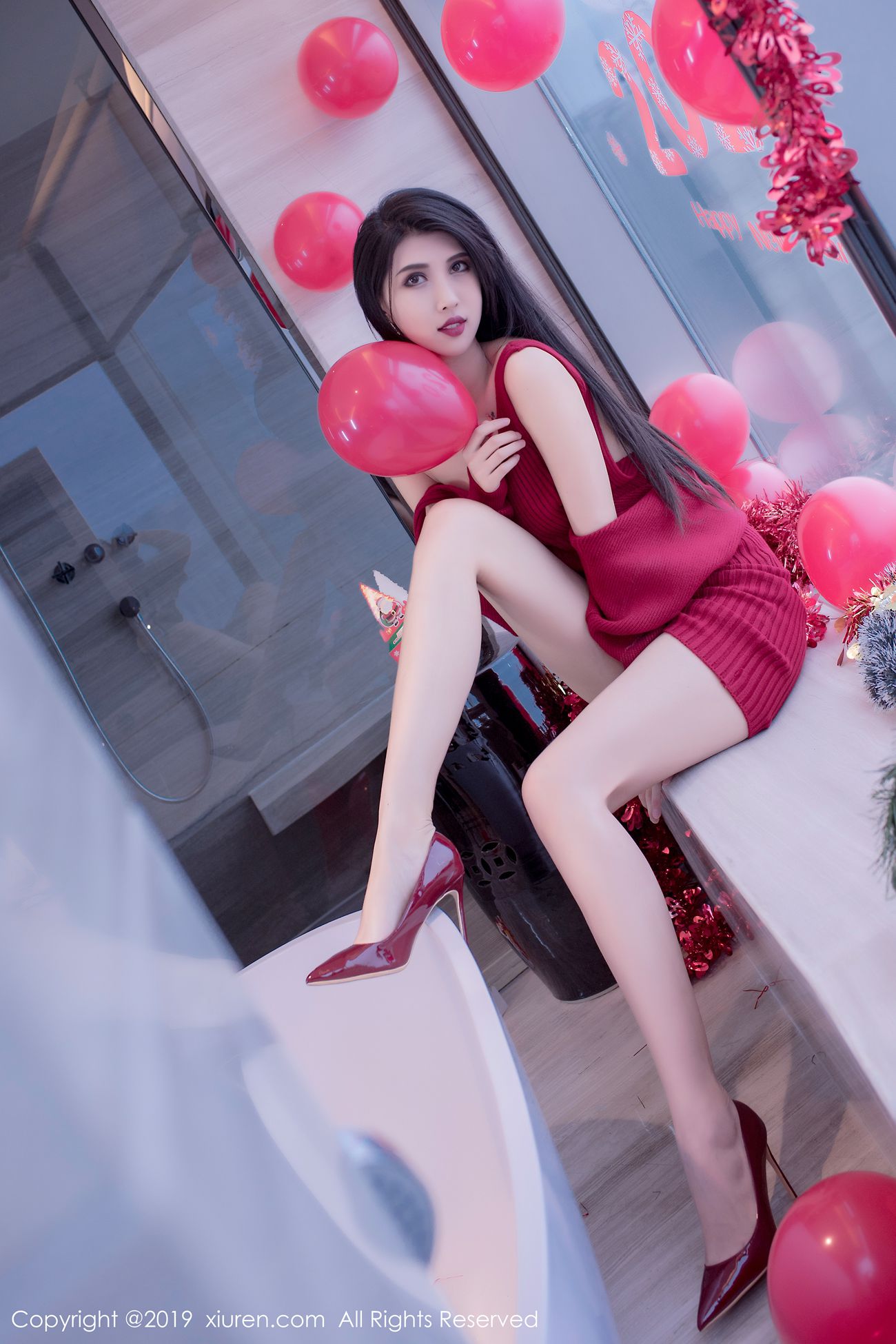 图片[45]-[Xiuren秀人网]XR20191223N01871 2019.12.23 NO.1871 黑色蝴蝶结轻纱圣诞装 葛征Model[81+1P] – 速更版-美库