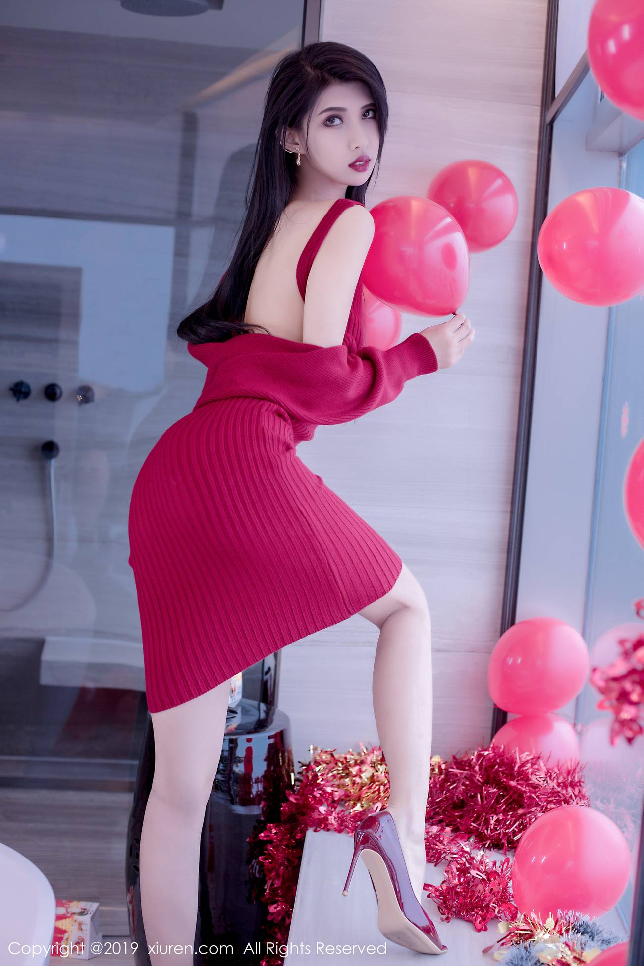 图片[49]-[Xiuren秀人网]XR20191223N01871 2019.12.23 NO.1871 黑色蝴蝶结轻纱圣诞装 葛征Model[81+1P] – 速更版-美库