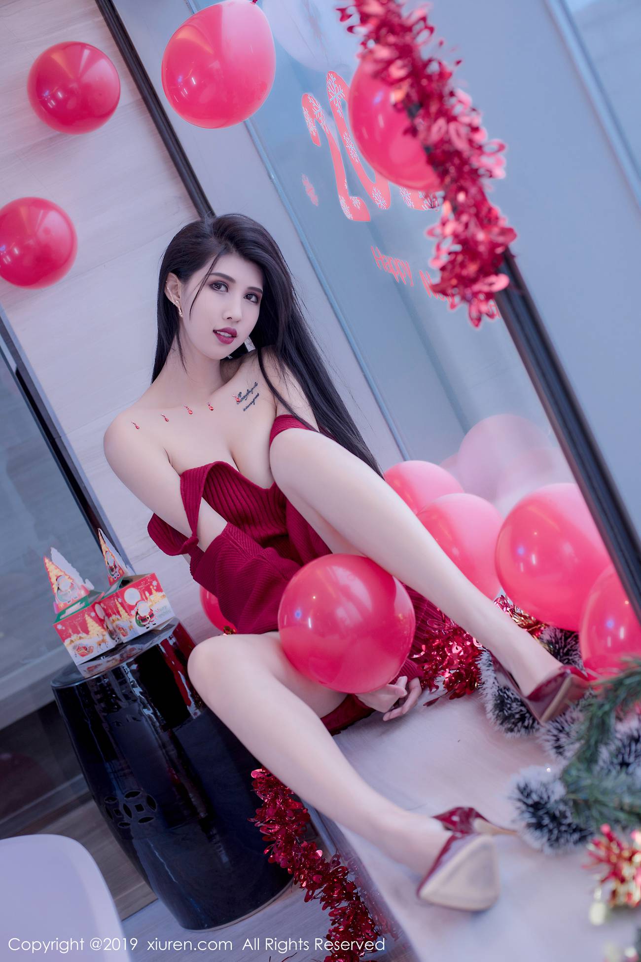 图片[65]-[Xiuren秀人网]XR20191223N01871 2019.12.23 NO.1871 黑色蝴蝶结轻纱圣诞装 葛征Model[81+1P] – 速更版-美库