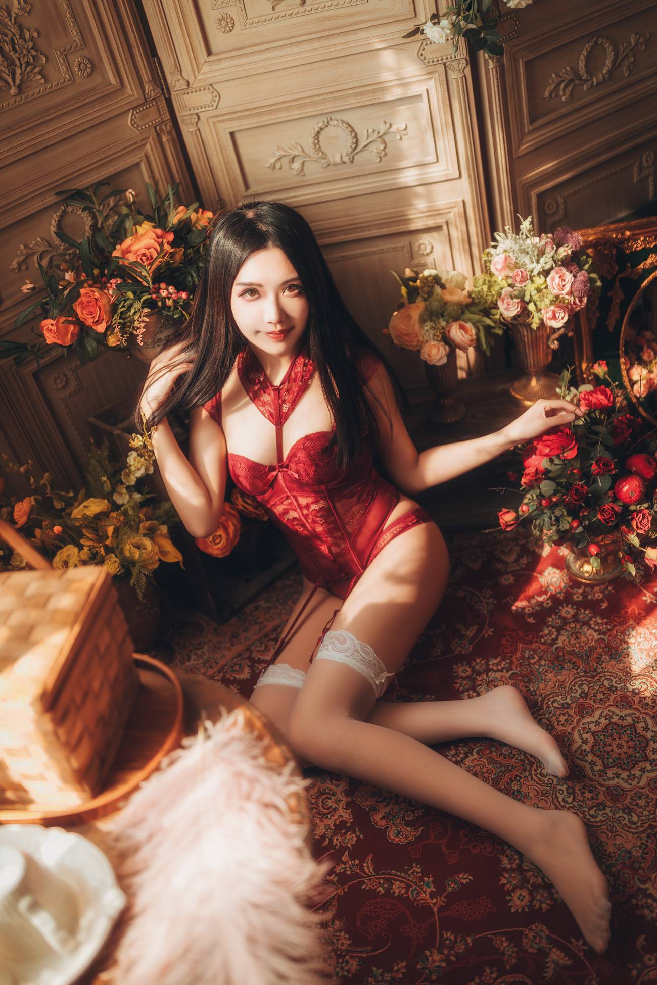 图片[10]-源纱希喵喵喵 – 红色内衣 晨风[12P] – 速更版-美库