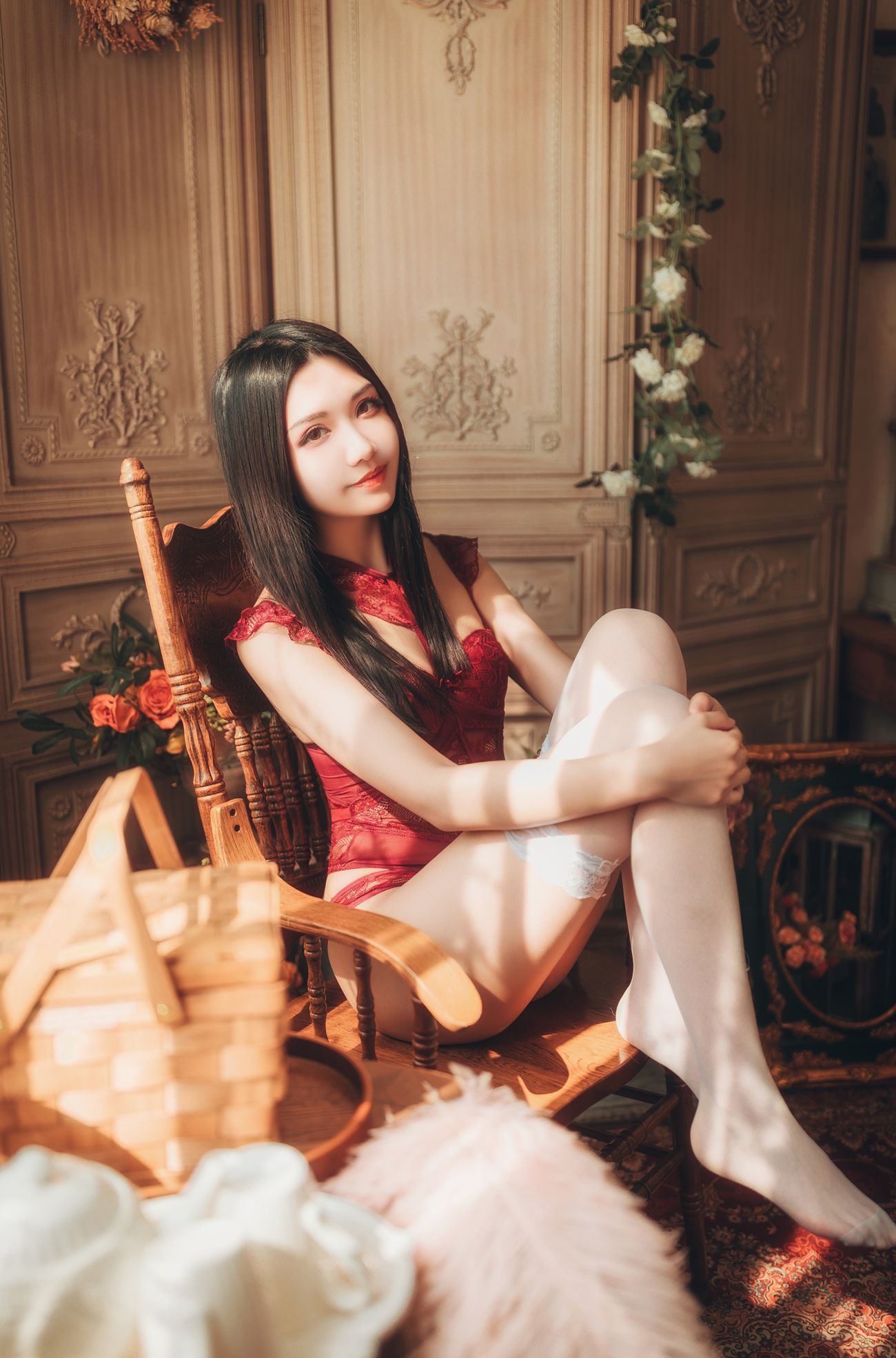 图片[12]-源纱希喵喵喵 – 红色内衣 晨风[12P] – 速更版-美库