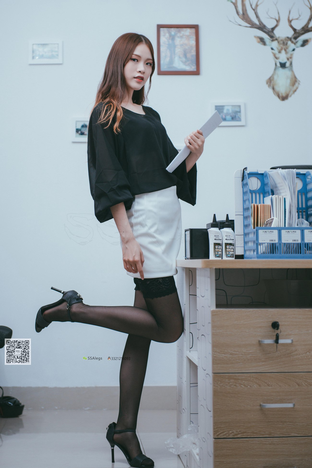 图片[19]-[SSA丝社]超清写真 NO.001 办公室职业装《绫》长筒黑丝[98P] – 速更版-美库