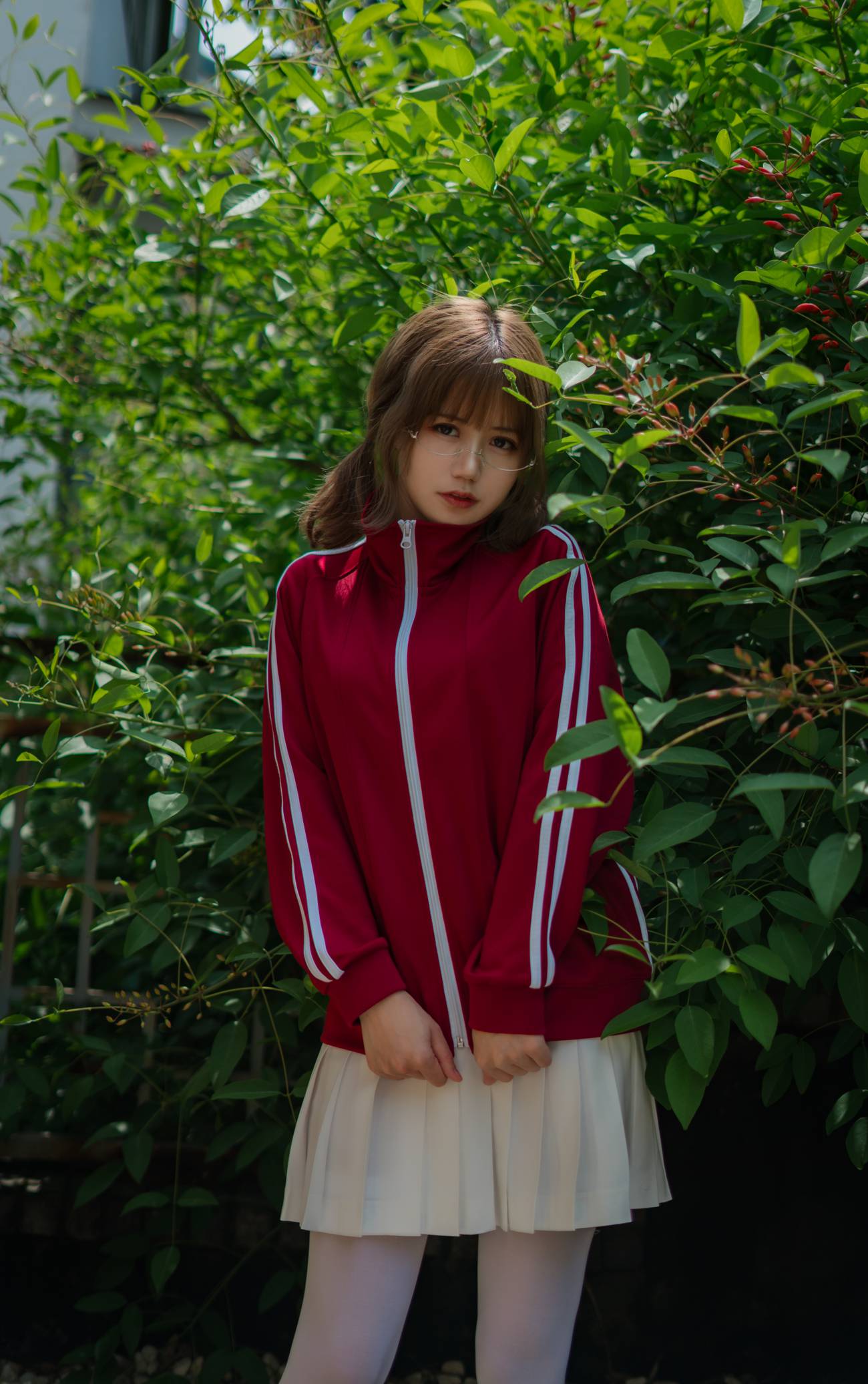 图片[15]-小仓千代w – 红色体操服[48P] – 速更版-美库