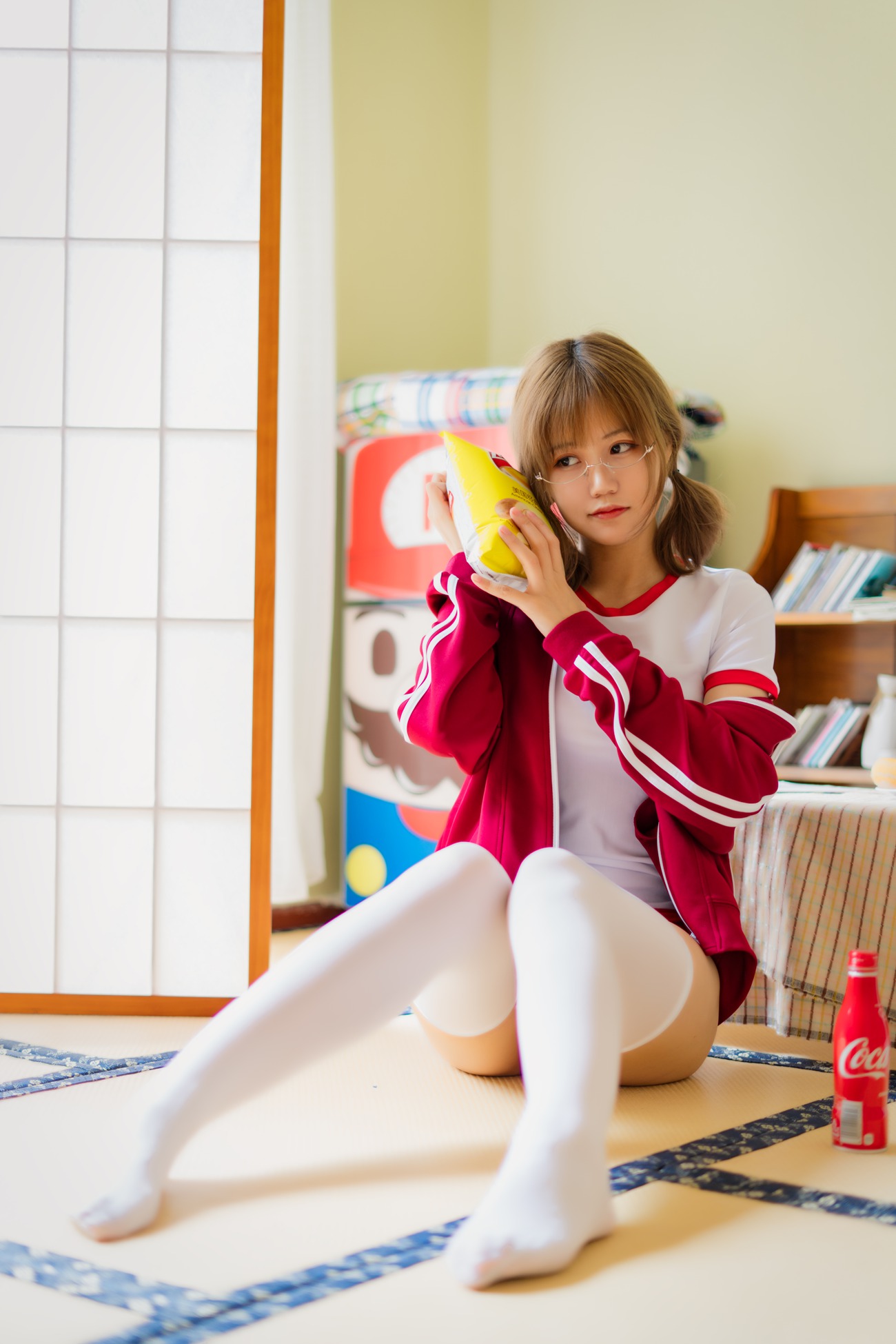 图片[24]-小仓千代w – 红色体操服[48P] – 速更版-美库