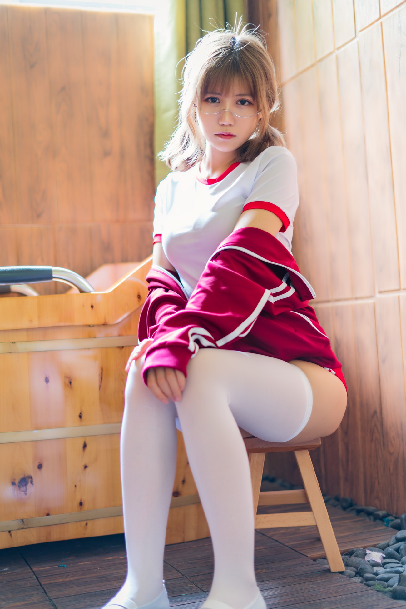 图片[28]-小仓千代w – 红色体操服[48P] – 速更版-美库