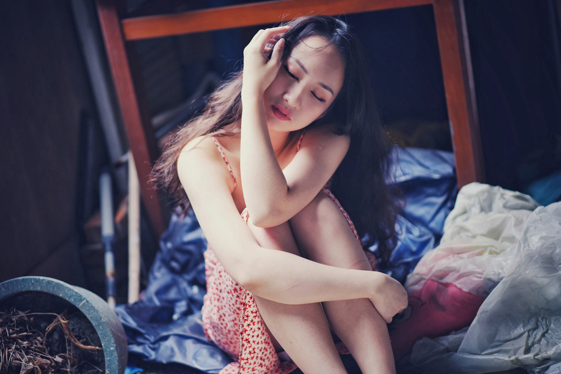 图片[14]-制服の女生 NO.006 岑晴晴 慵懒的性感[52P] – 速更版-美库