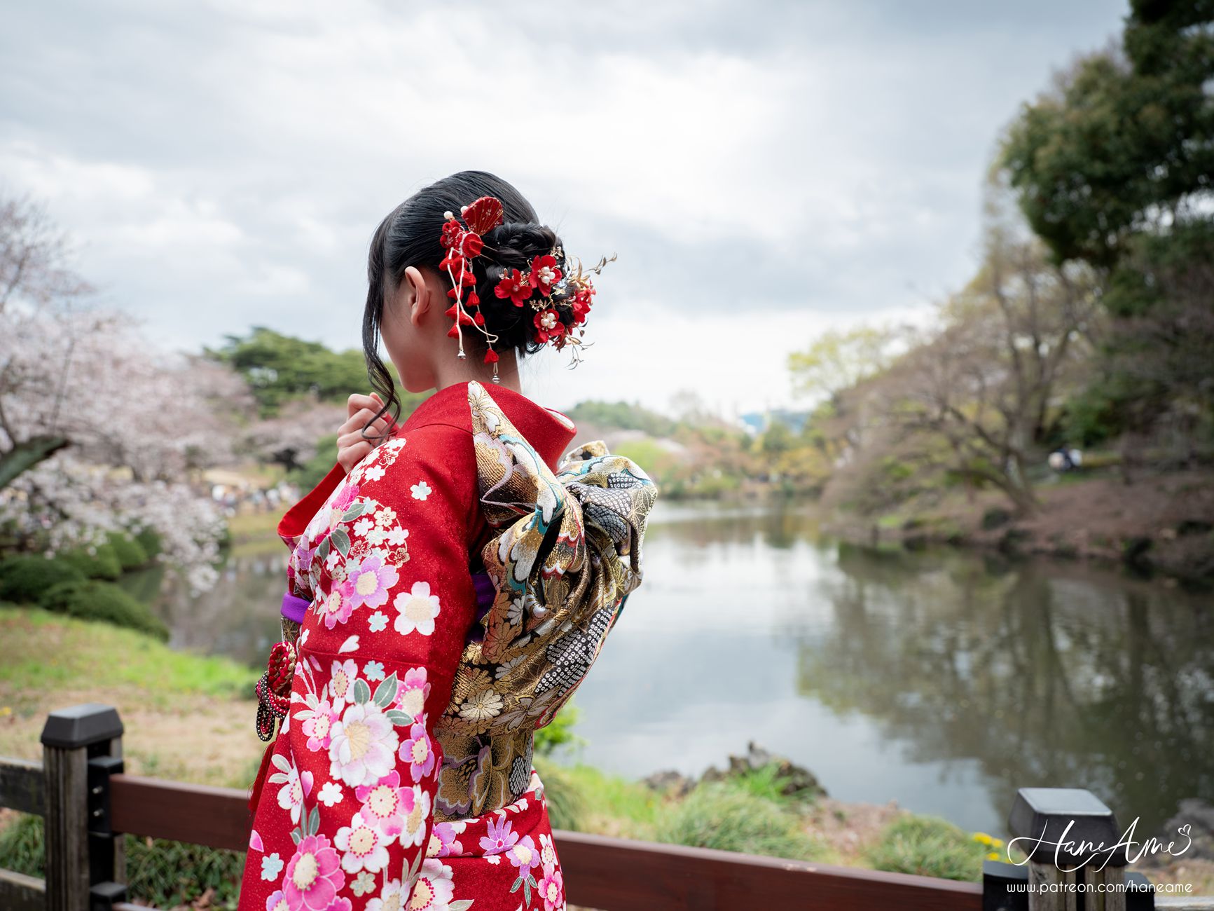 图片[12]-Hane Ame 雨波写真 – 赤紅和服[38P] – 速更版-美库