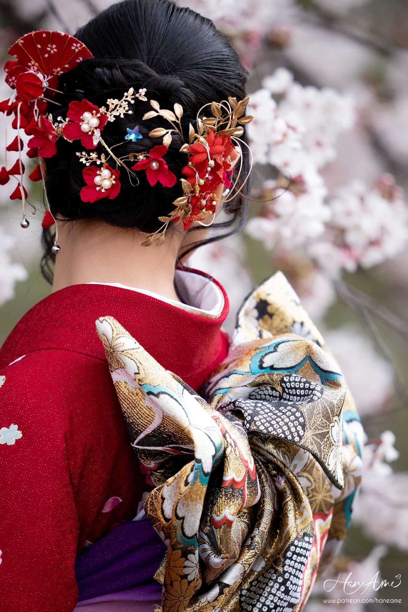 图片[25]-Hane Ame 雨波写真 – 赤紅和服[38P] – 速更版-美库