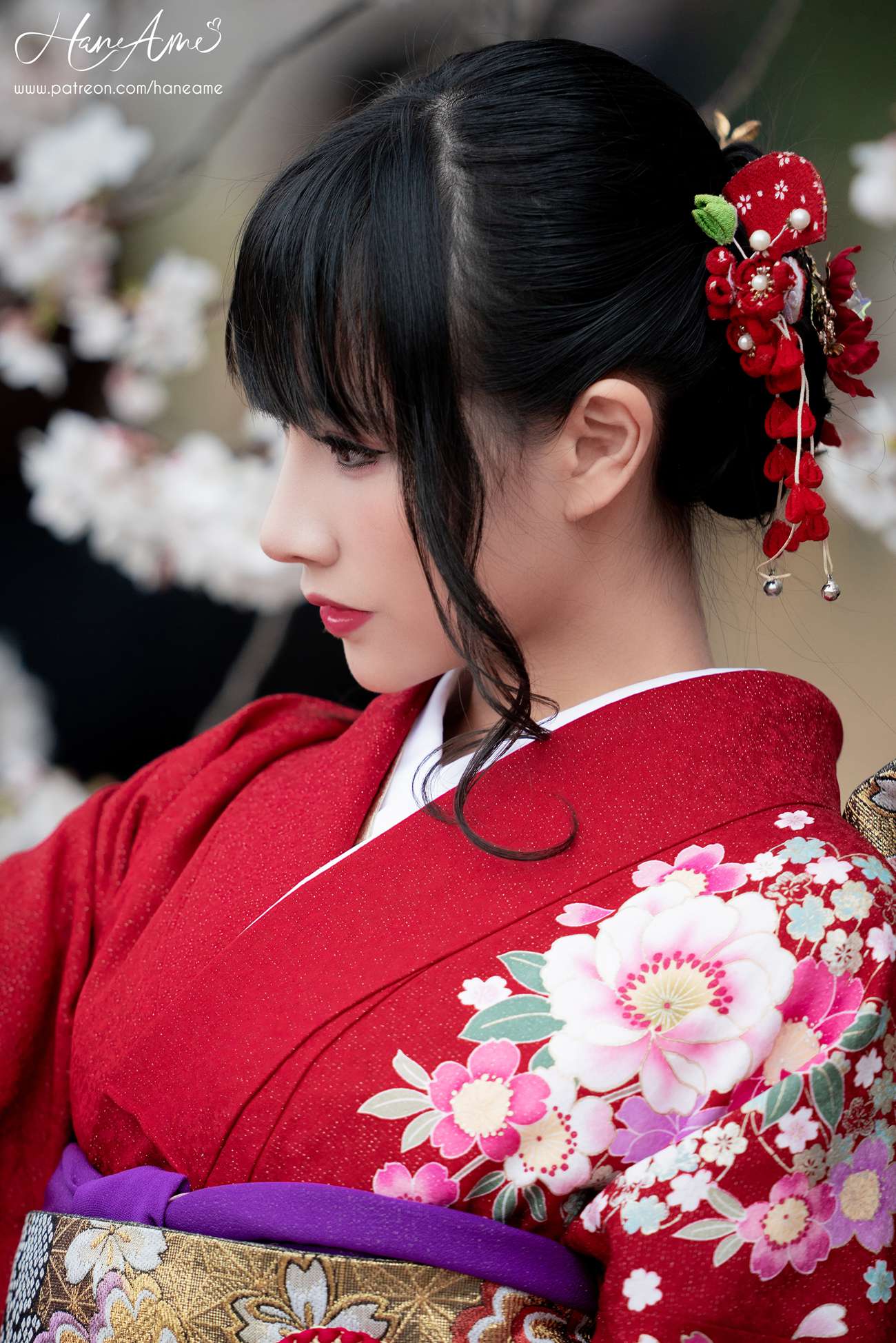 图片[28]-Hane Ame 雨波写真 – 赤紅和服[38P] – 速更版-美库