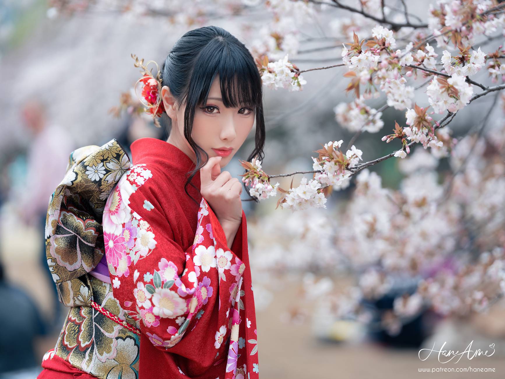 图片[36]-Hane Ame 雨波写真 – 赤紅和服[38P] – 速更版-美库