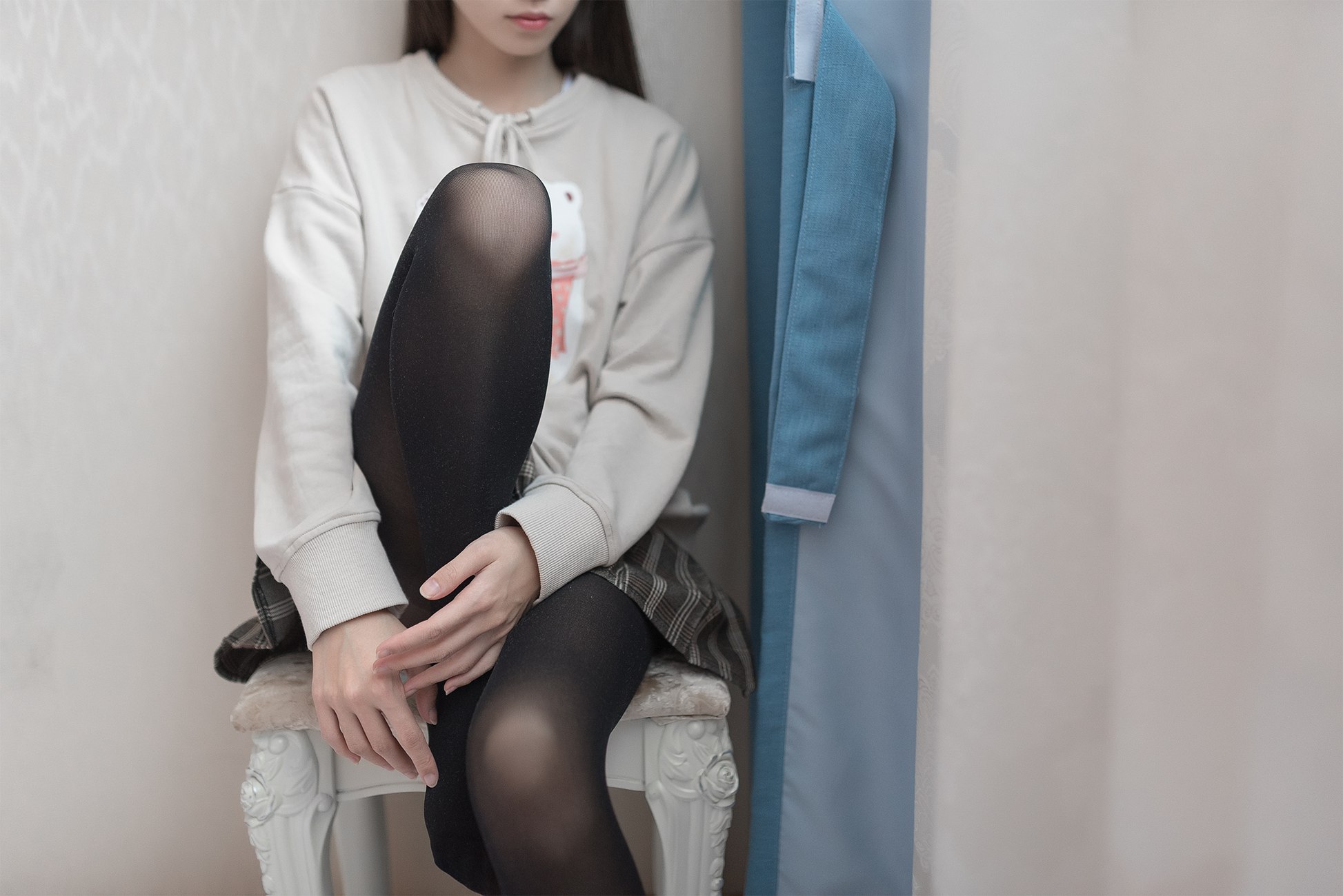 图片[14]-九曲Jean – 窗帘后的黑丝朦胧[46P] – 速更版-美库