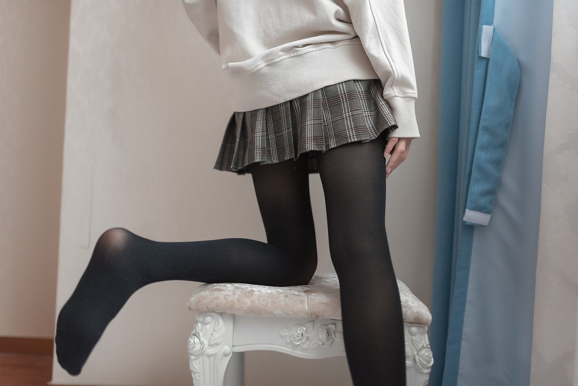 图片[15]-九曲Jean – 窗帘后的黑丝朦胧[46P] – 速更版-美库