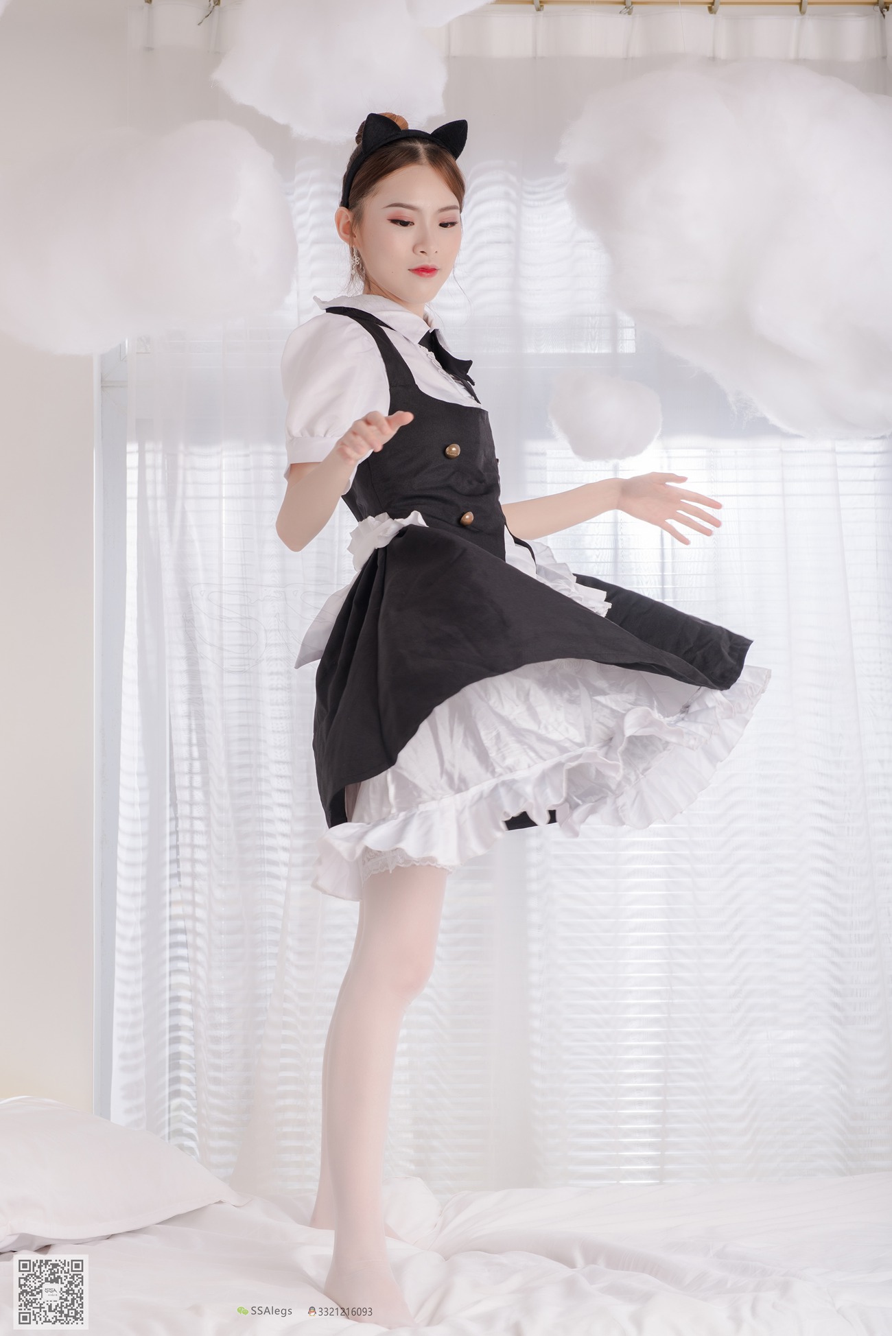 图片[96]-[SSA丝社]超清写真 NO.025 琪琪 甜美风女仆白色长筒丝袜[99P] – 速更版-美库