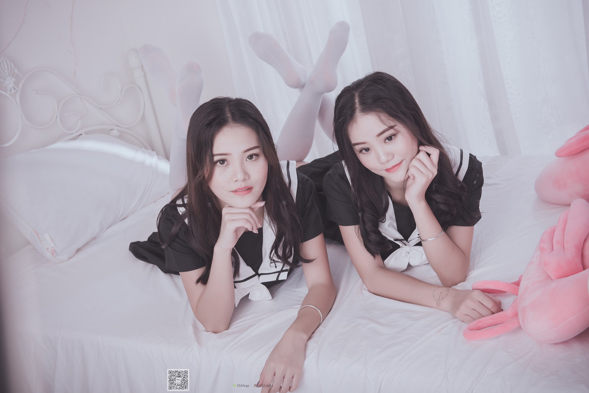 图片[25]-[SSA丝社]超清写真 NO.028 青青姐妹 姐妹花的JK情[85P] – 速更版-美库