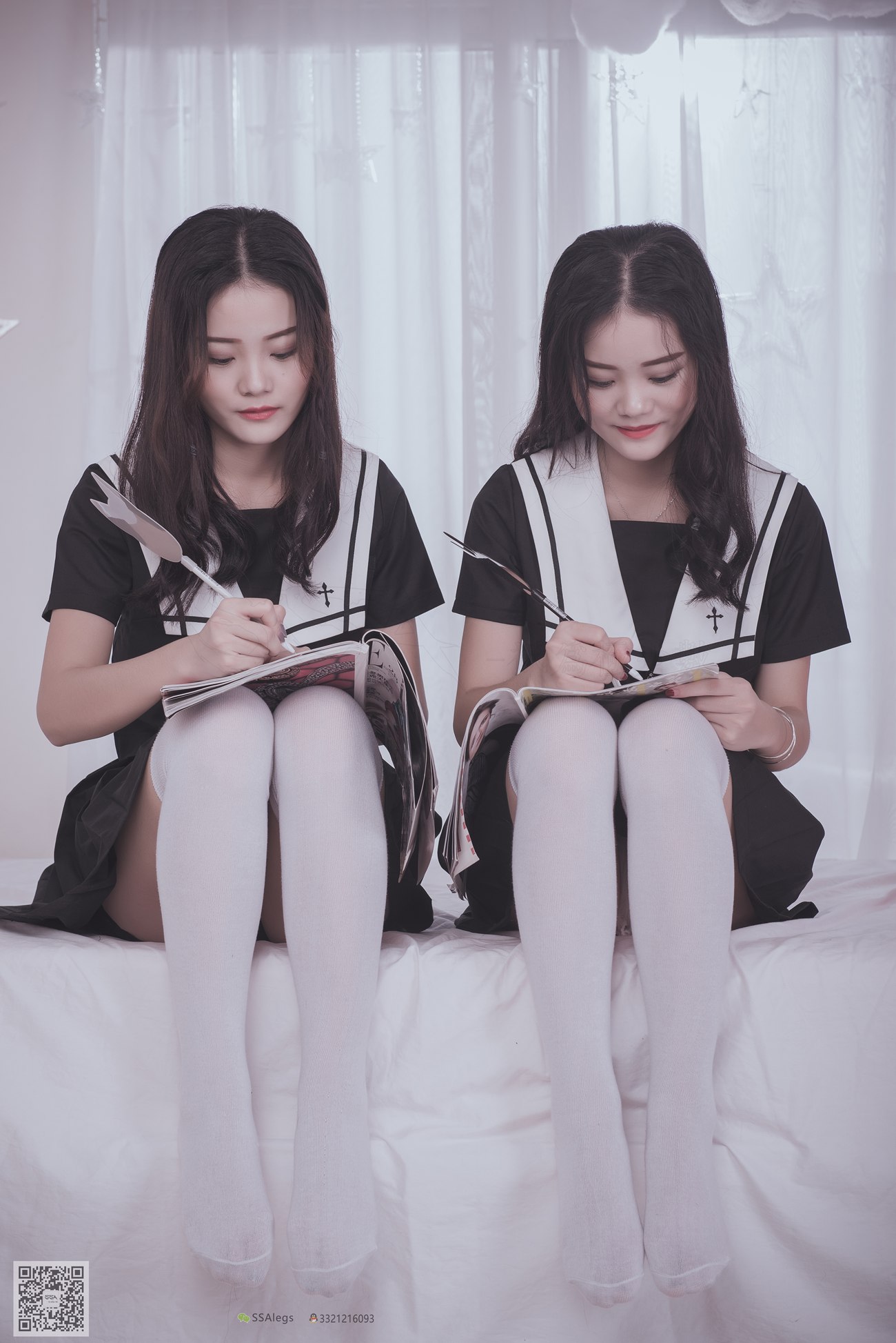 图片[50]-[SSA丝社]超清写真 NO.028 青青姐妹 姐妹花的JK情[85P] – 速更版-美库