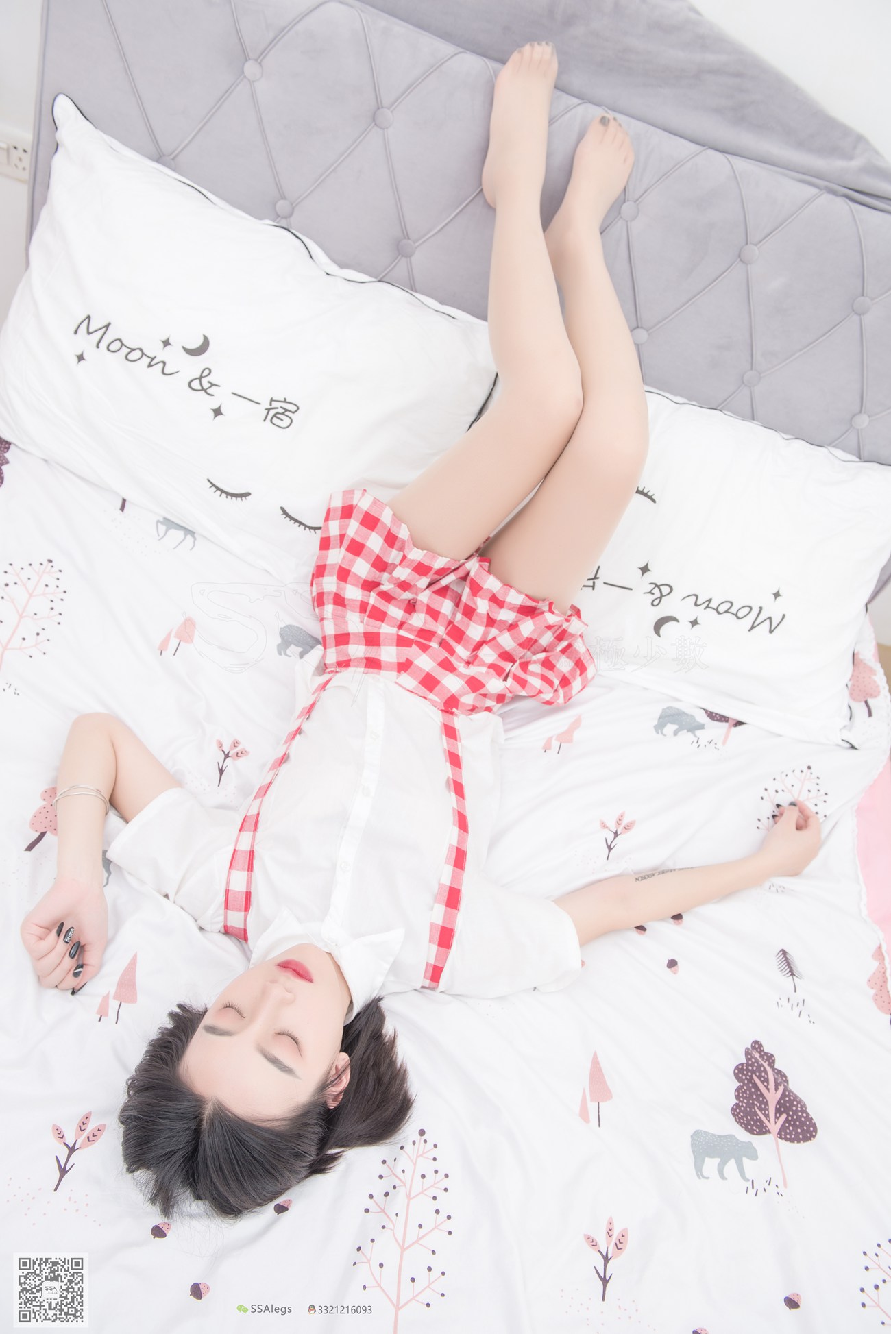 图片[49]-[SSA丝社]超清写真 NO.033 大大 红白格子齐臀超短裙肉丝[99P] – 速更版-美库