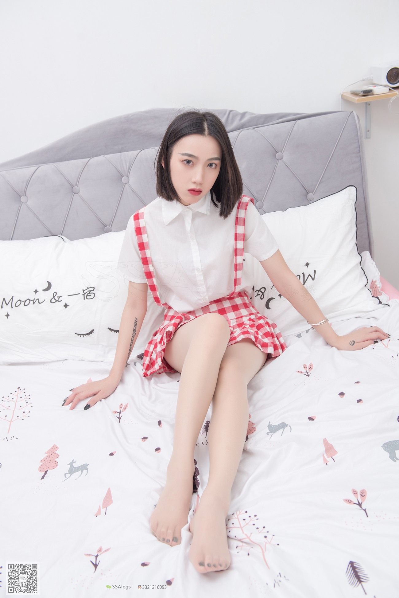 图片[84]-[SSA丝社]超清写真 NO.033 大大 红白格子齐臀超短裙肉丝[99P] – 速更版-美库