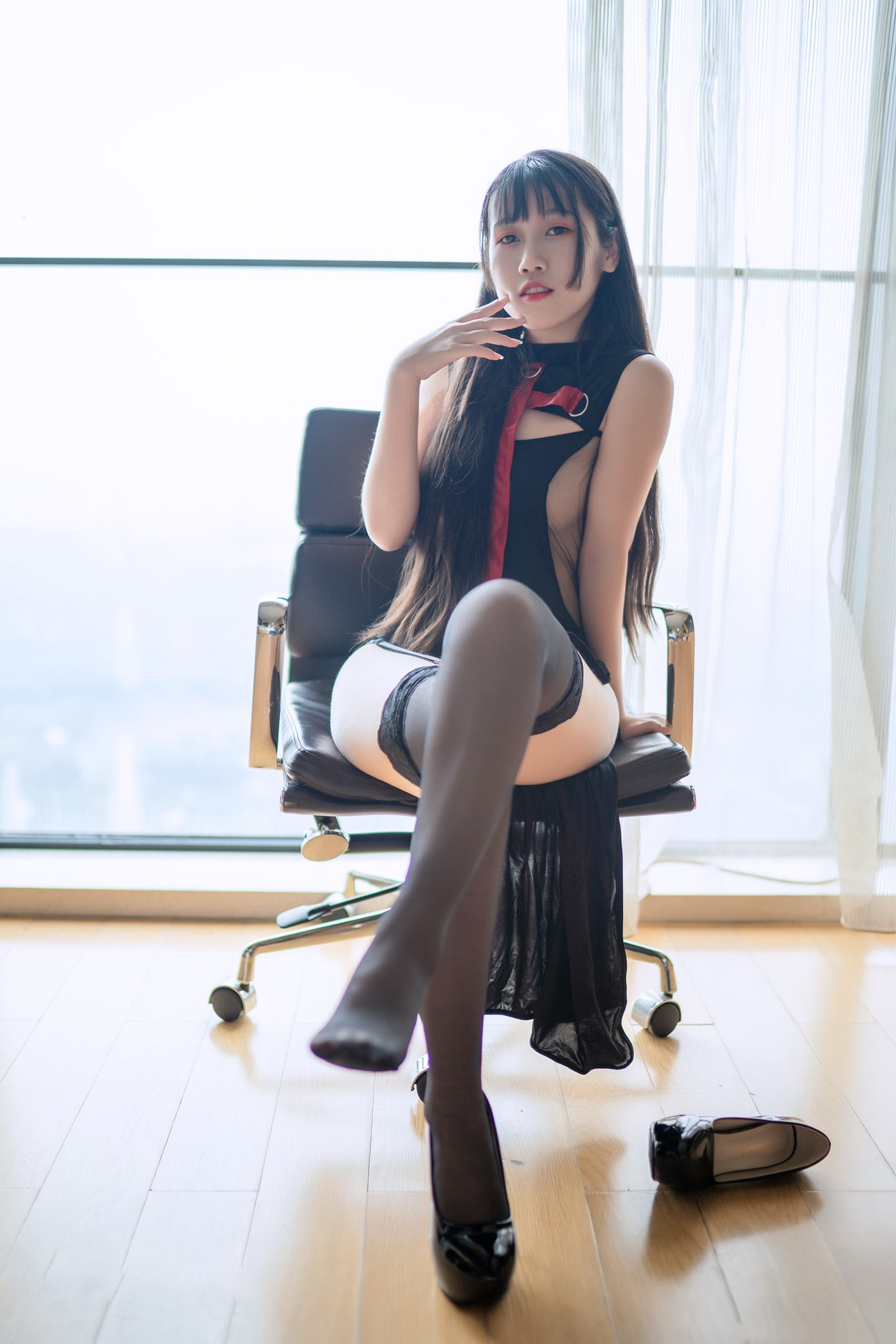 图片[28]-不呆猫 – 连体黑丝[35P] – 速更版-美库