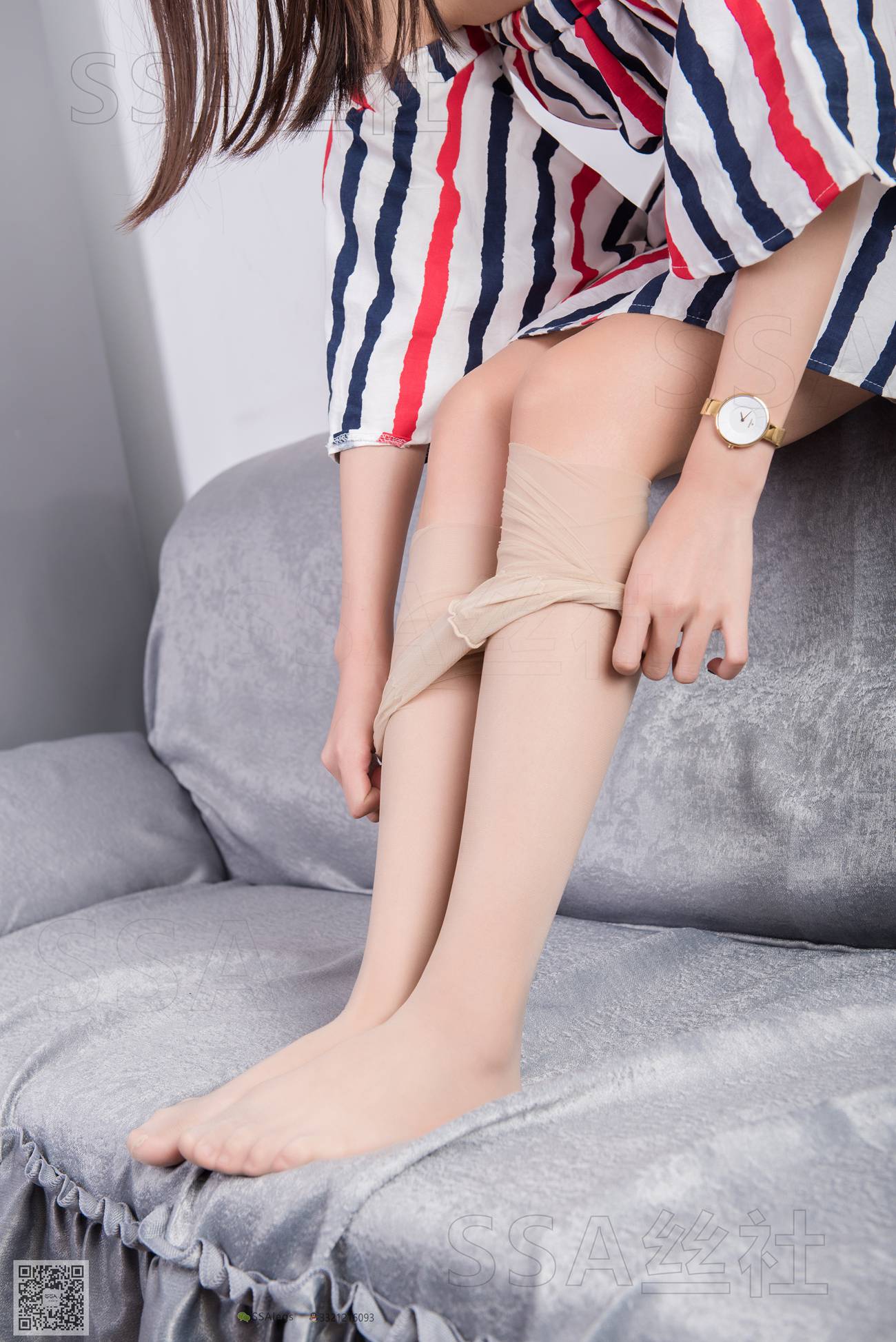 图片[118]-[SSA丝社]超清写真 NO.048 兰兰 沙发上的条纹裙[122P] – 速更版-美库