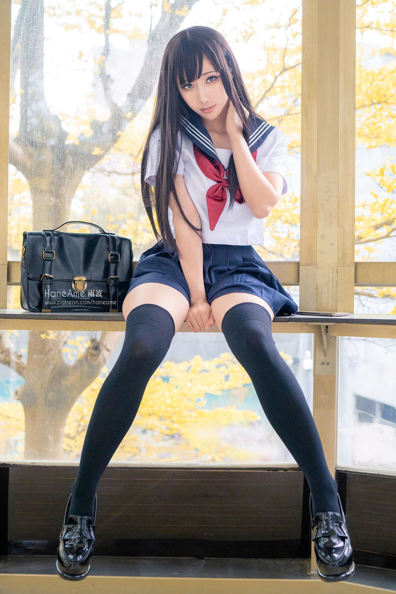 图片[12]-Hane Ame 雨波写真 – JK[16P] – 速更版-美库