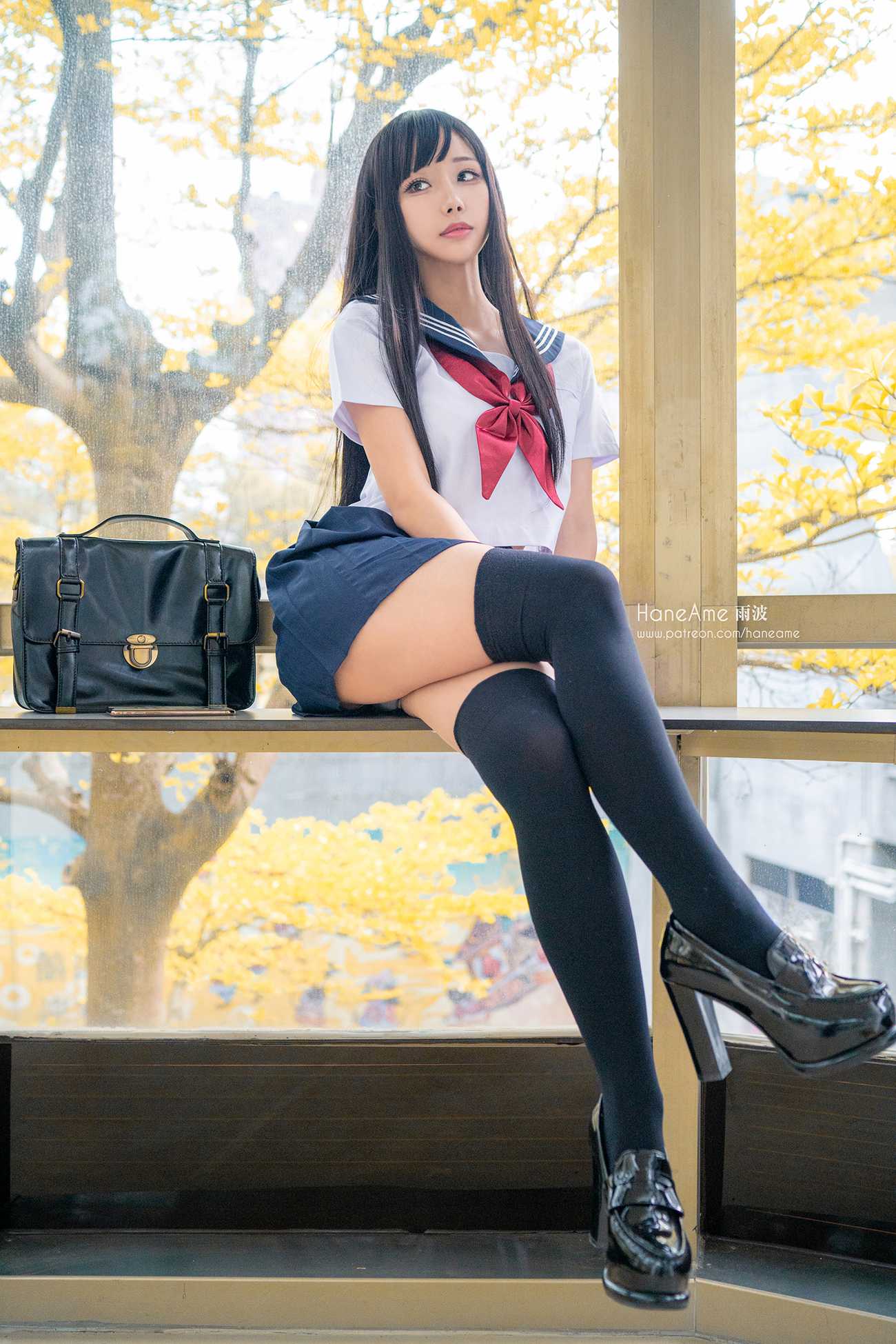 图片[14]-Hane Ame 雨波写真 – JK[16P] – 速更版-美库