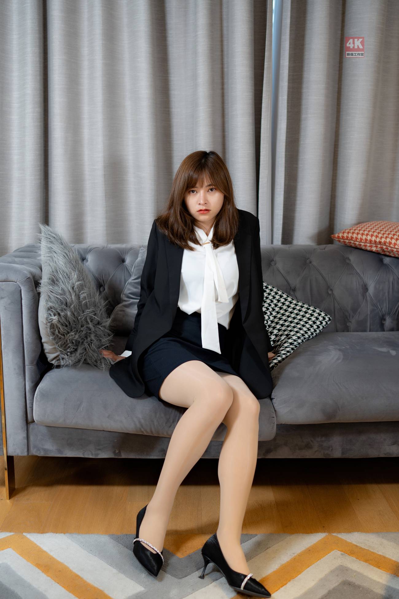 图片[48]-[Ligui丽柜]网络丽人 2021.06.30 Model《复古的两套日式OL》奈沐子[77P] – 速更版-美库