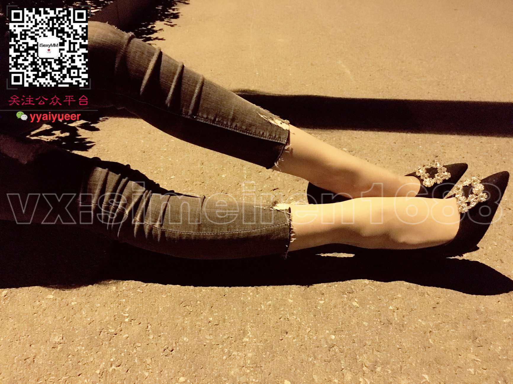 图片[50]-丝月神 004 细带牛仔裤肉路灯下夜拍[56P] – 速更版-美库