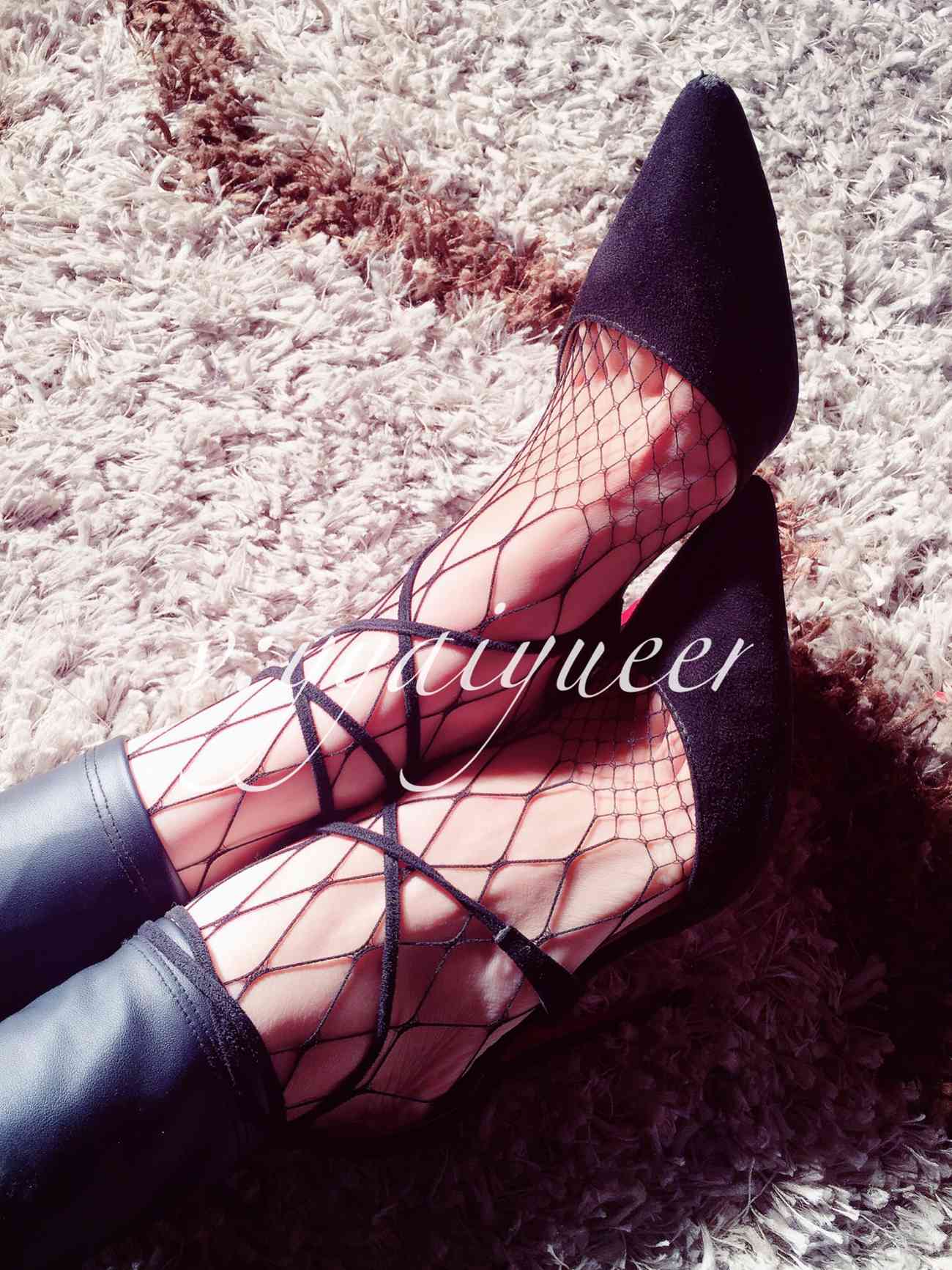 图片[19]-丝月神 006 皮裤细带高跟网袜[55P] – 速更版-美库