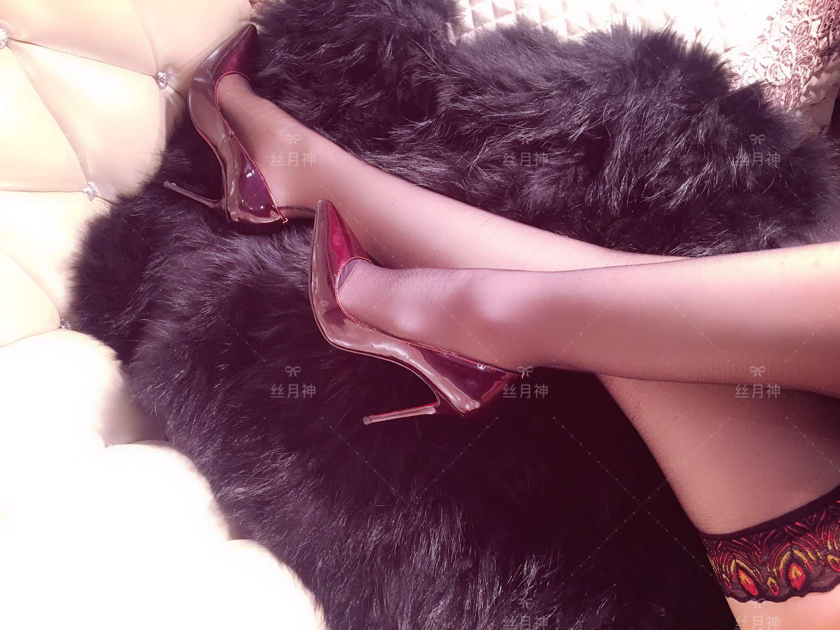 图片[26]-丝月神 007 红色孔雀翎酒红高跟[66P] – 速更版-美库