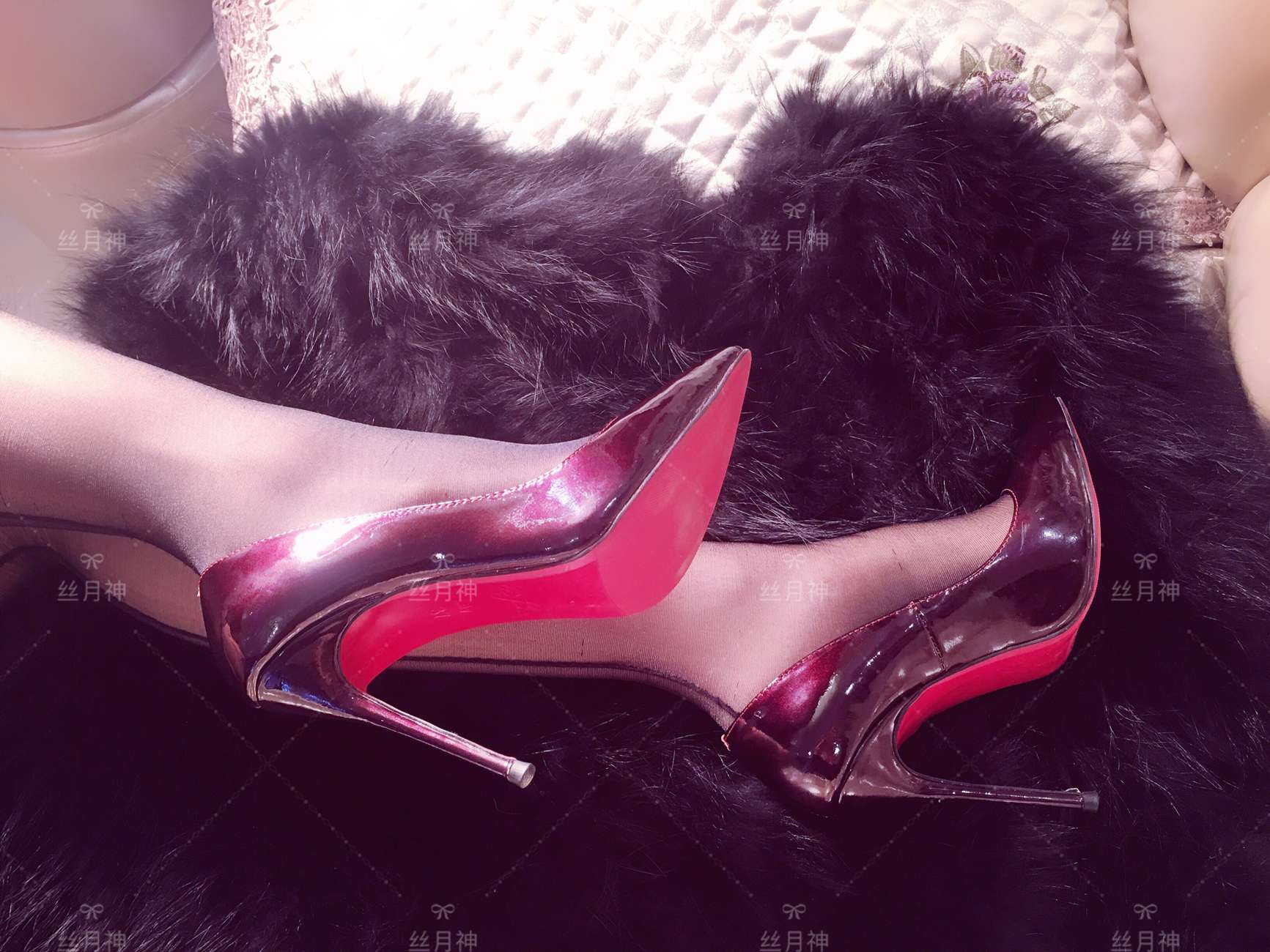 图片[42]-丝月神 007 红色孔雀翎酒红高跟[66P] – 速更版-美库
