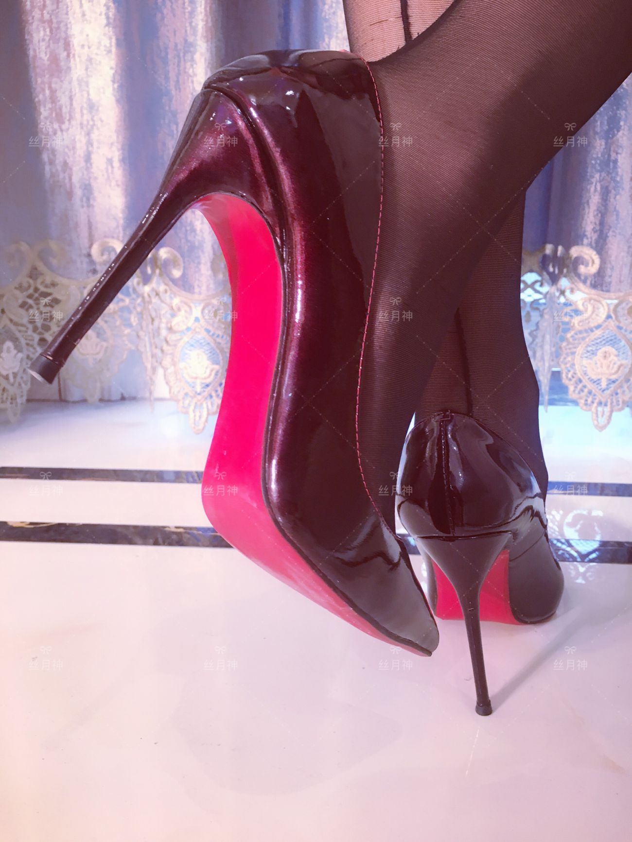 图片[62]-丝月神 007 红色孔雀翎酒红高跟[66P] – 速更版-美库
