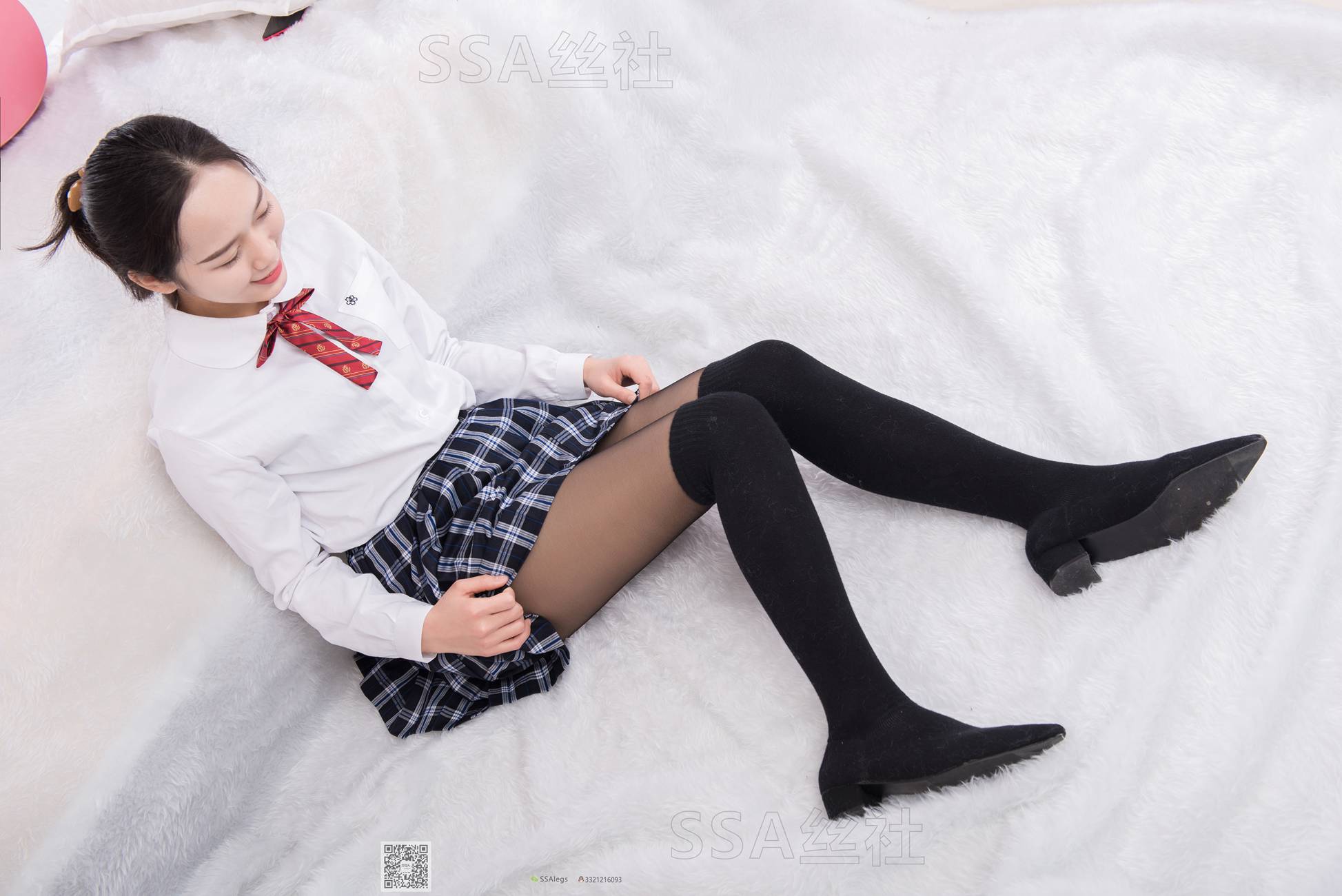 图片[93]-[SSA丝社]超清写真 NO.073 萱萱 JK制服黑丝写真集[122P] – 速更版-美库