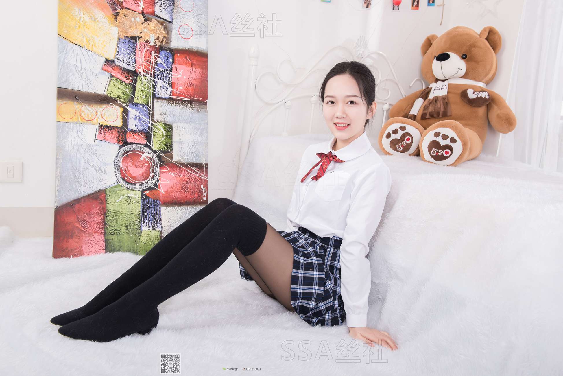 图片[104]-[SSA丝社]超清写真 NO.073 萱萱 JK制服黑丝写真集[122P] – 速更版-美库