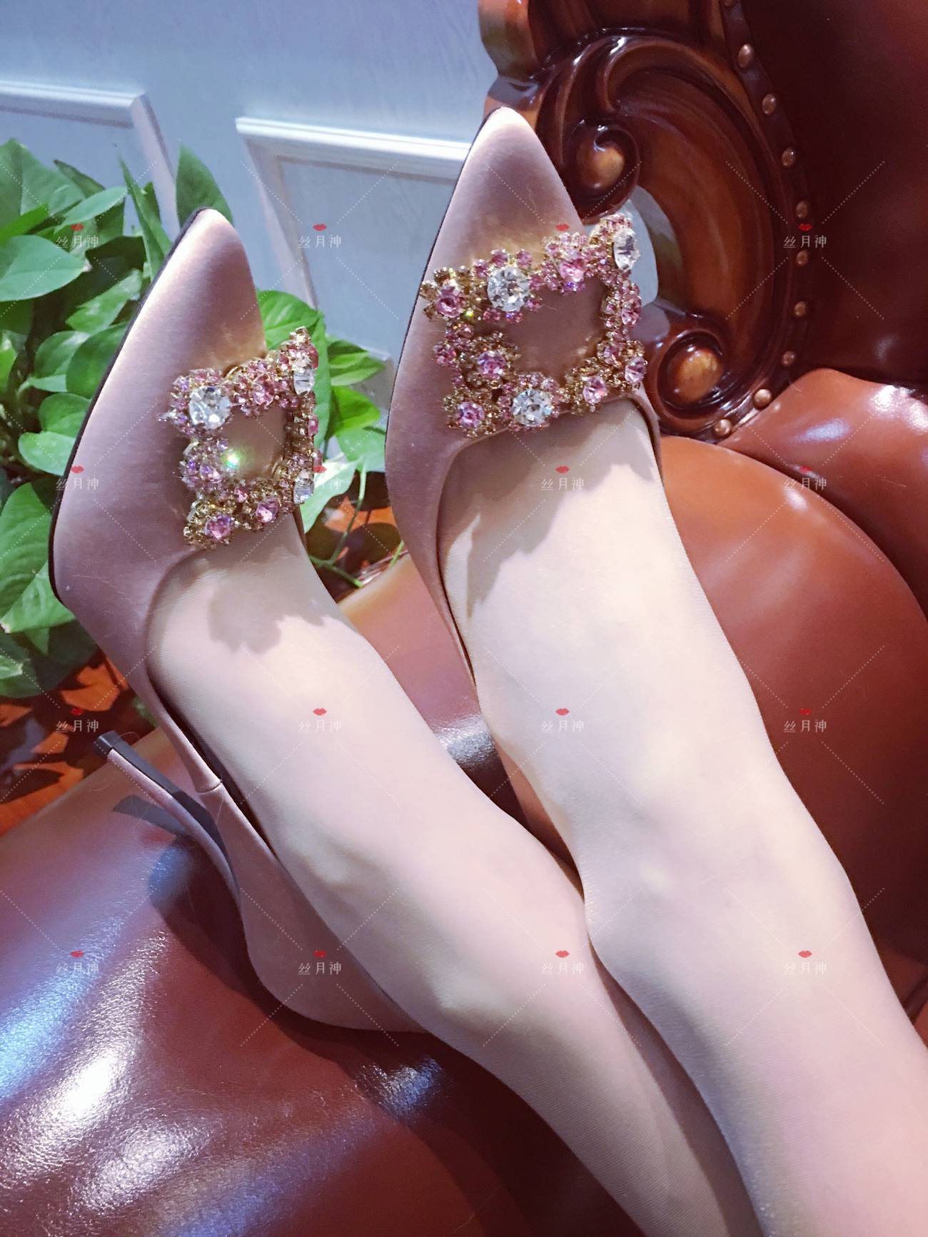 图片[39]-丝月神 013 肉丝 香槟色方扣高跟[73P] – 速更版-美库