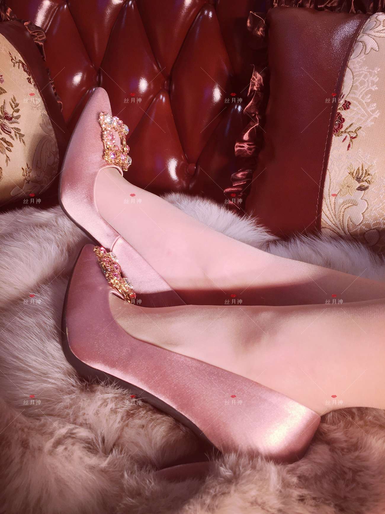 图片[61]-丝月神 013 肉丝 香槟色方扣高跟[73P] – 速更版-美库