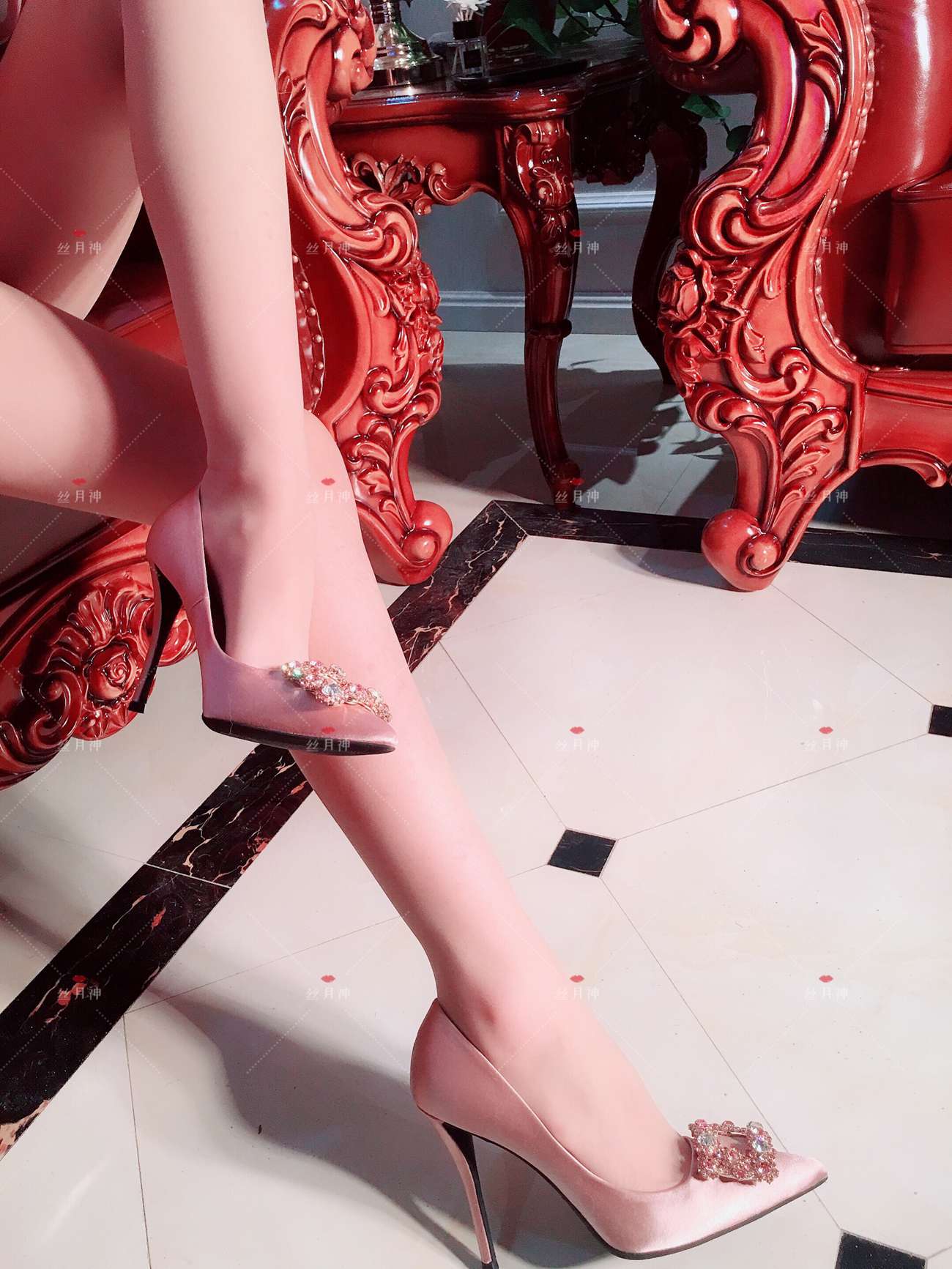 图片[69]-丝月神 013 肉丝 香槟色方扣高跟[73P] – 速更版-美库